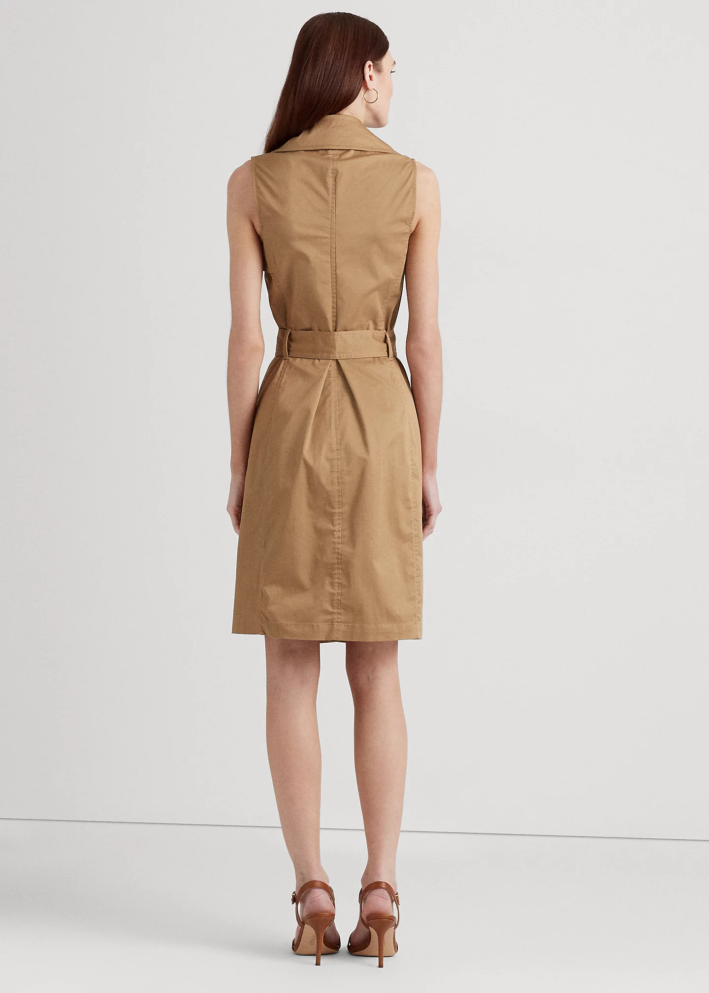 Micro-Sanded Twill Sleeveless Dress
