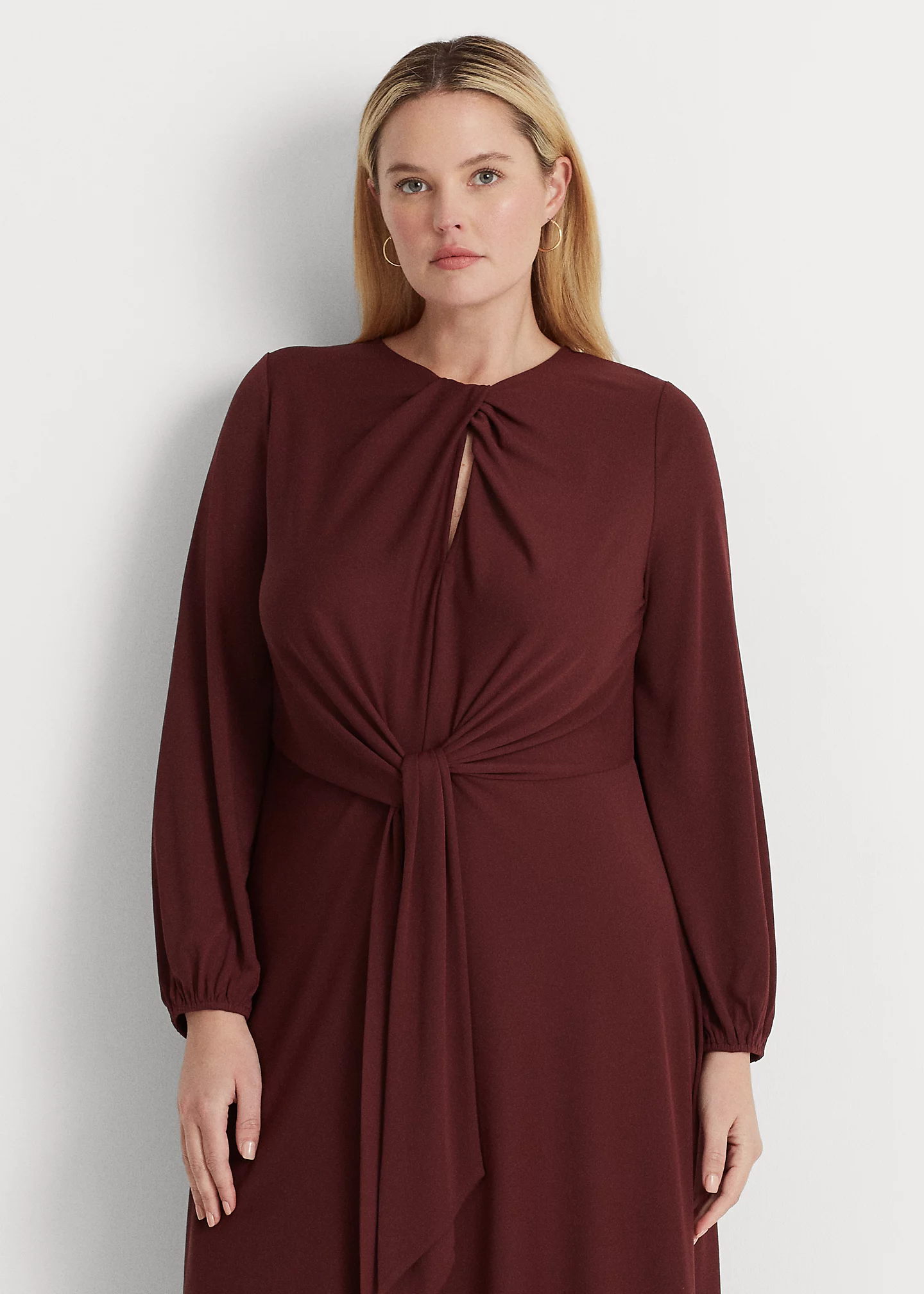 Tie-Front Stretch Jersey Dress