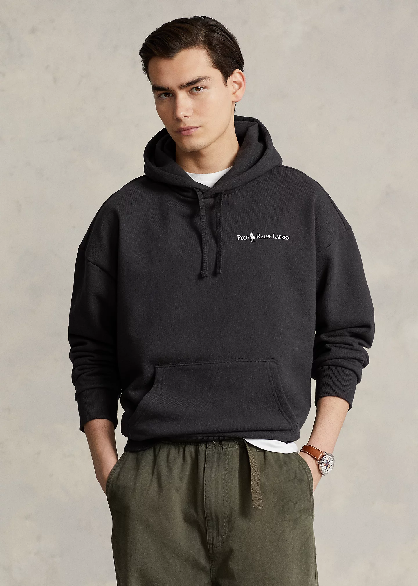 Relaxed Fit Logo Fleece Hoodie