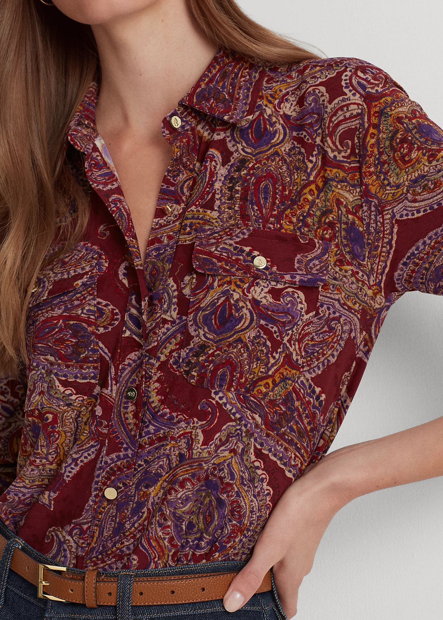 Paisley Stretch Jersey Shirt