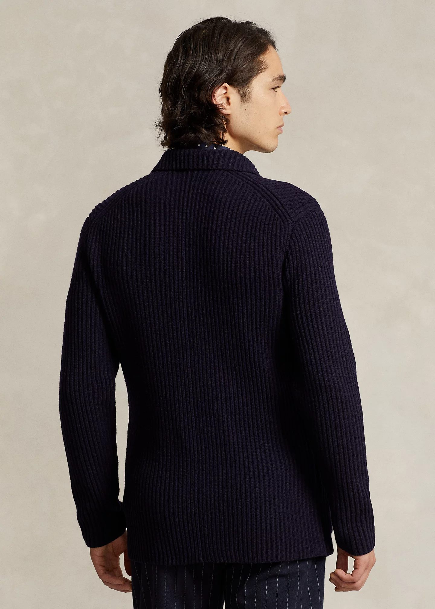 Wool-Blend Blazer Cardigan