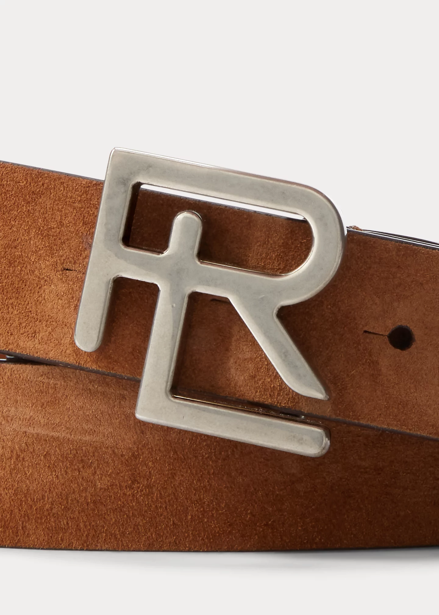 RL-Buckle Calf-Suede Belt