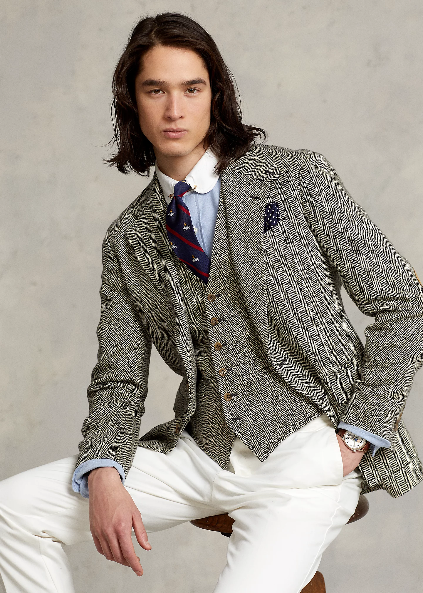 The RL67 Linen-Blend Herringbone Jacket