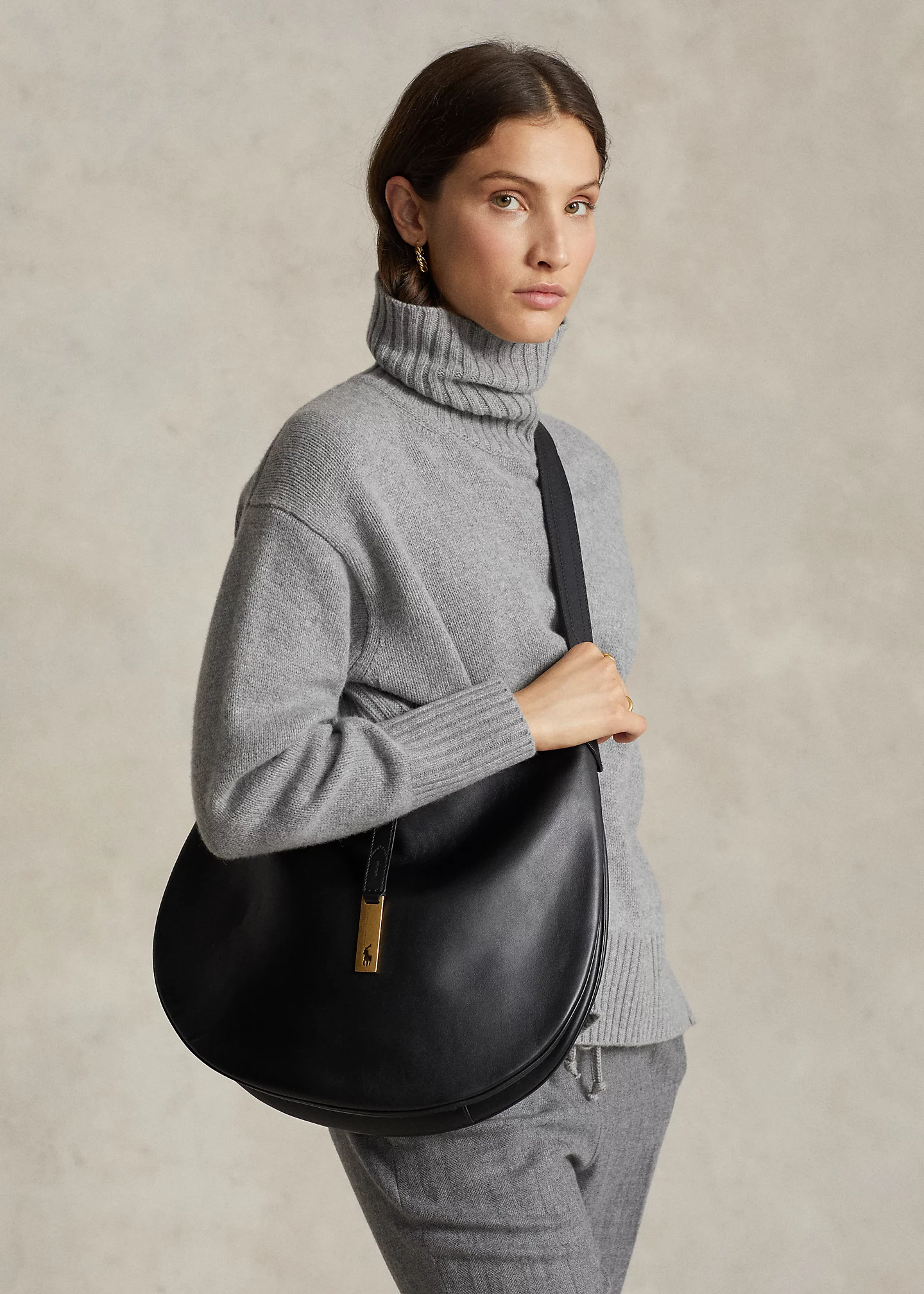 Polo ID Calfskin Large Shoulder Bag