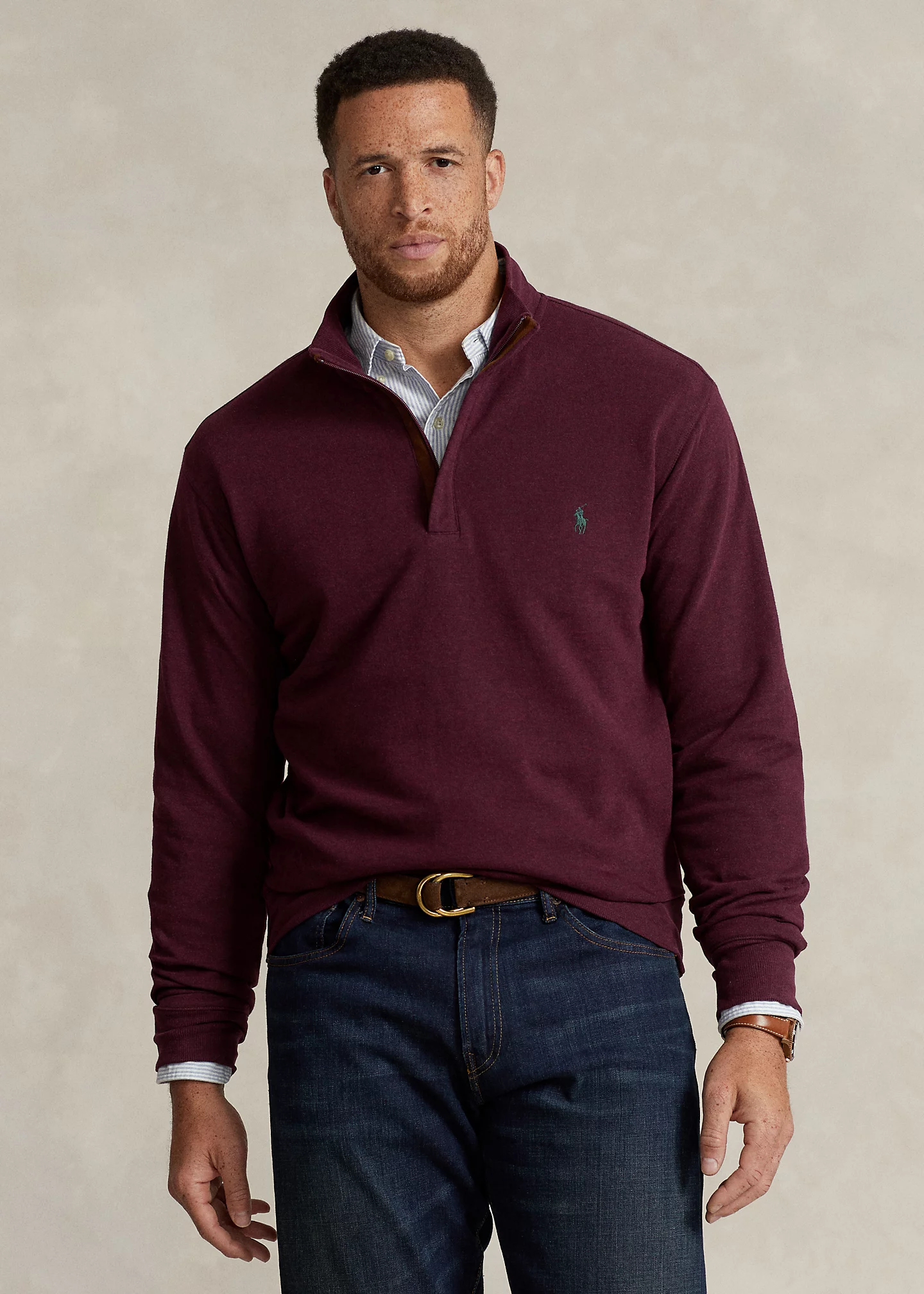 Luxury Jersey Quarter-Zip Pullover