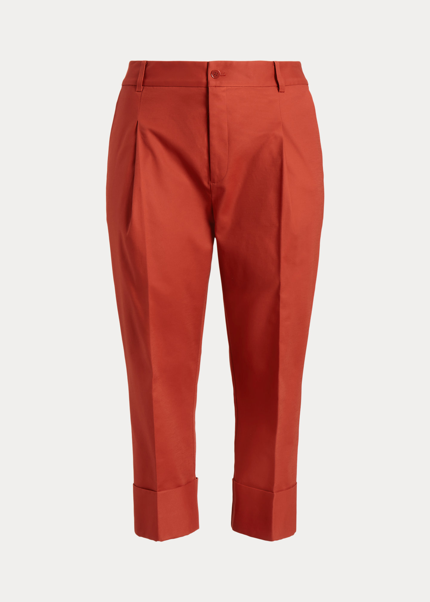 Double-Faced Stretch Cotton Ankle Pant