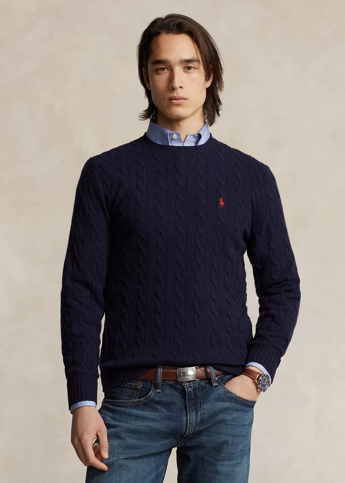 Cable-Knit Wool-Cashmere Sweater