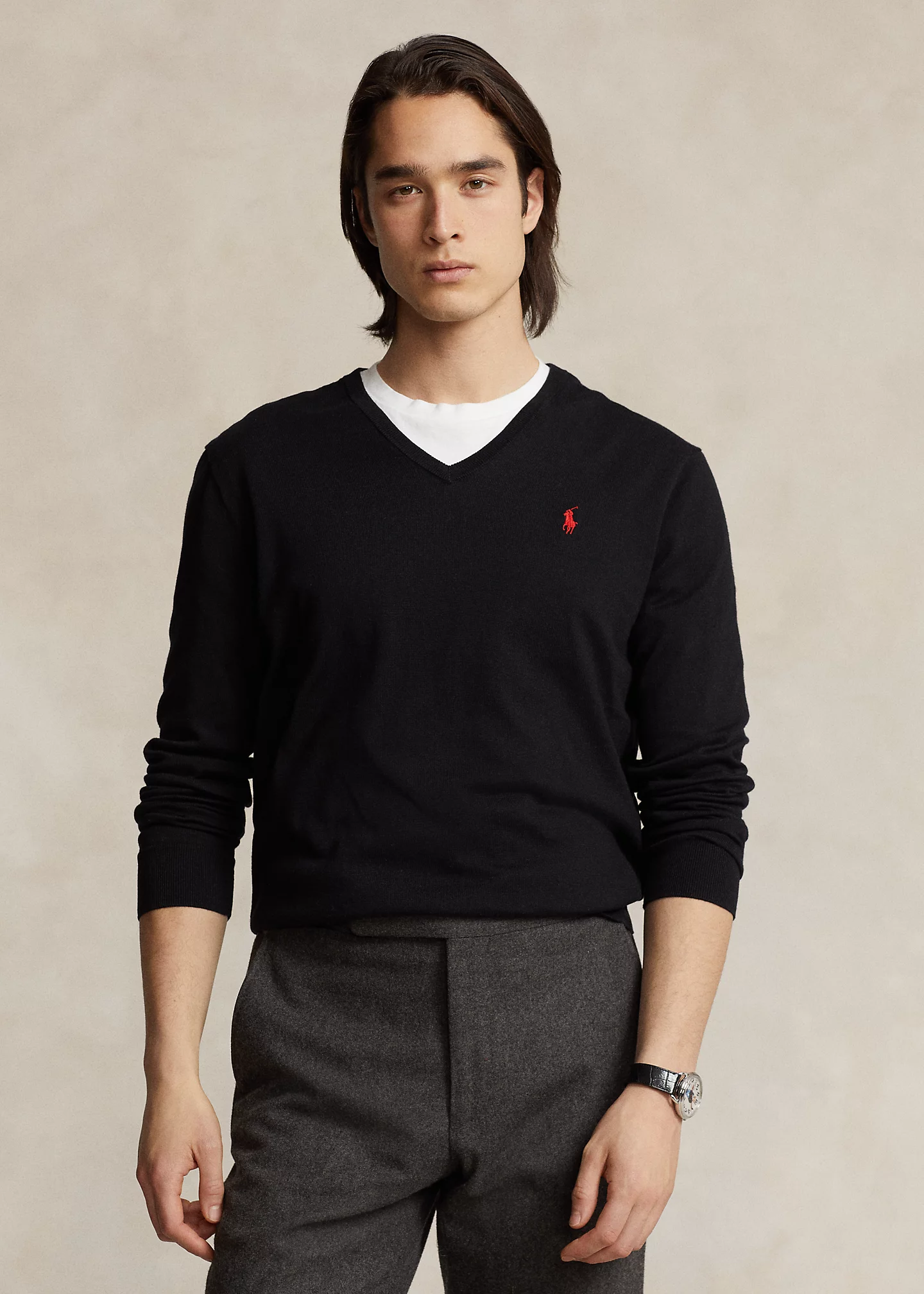 Cotton V-Neck Sweater