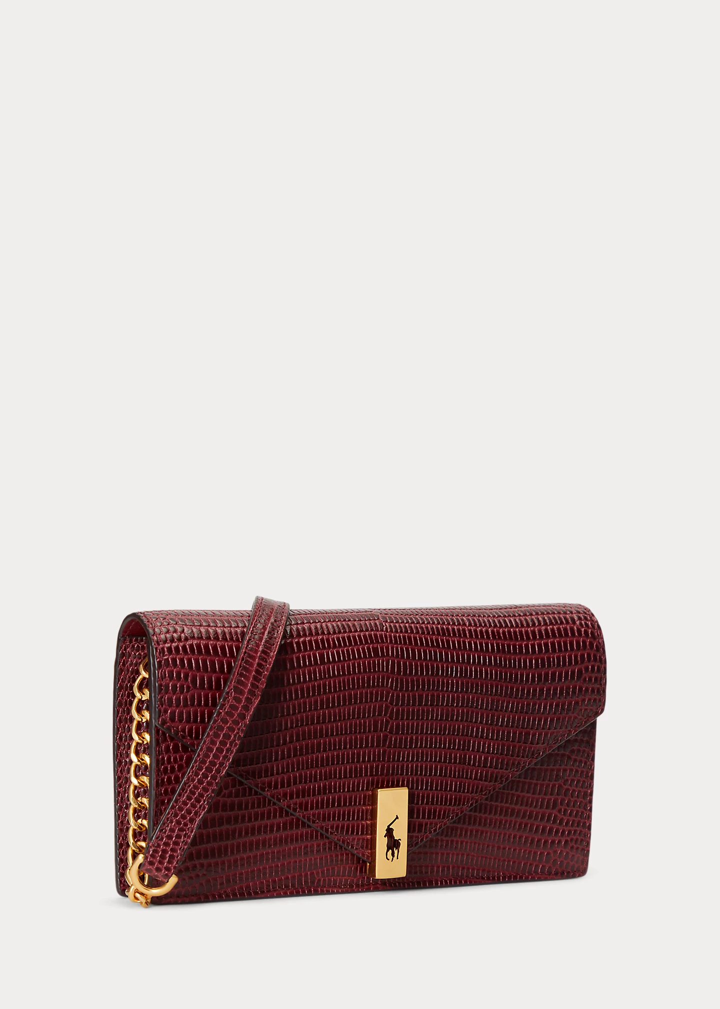 Polo ID Embossed Chain Wallet & Bag