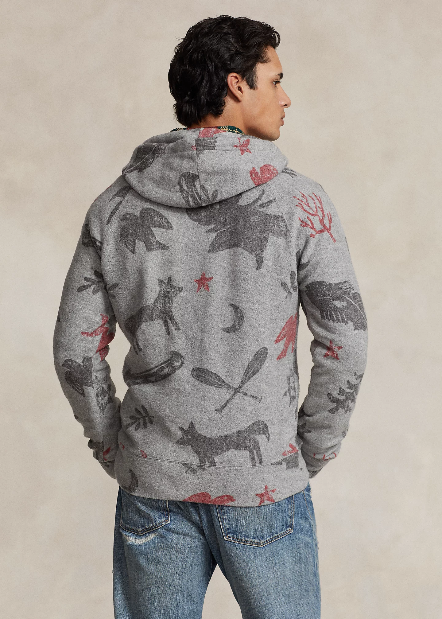 Brushed Fleece Graphic Hoodie