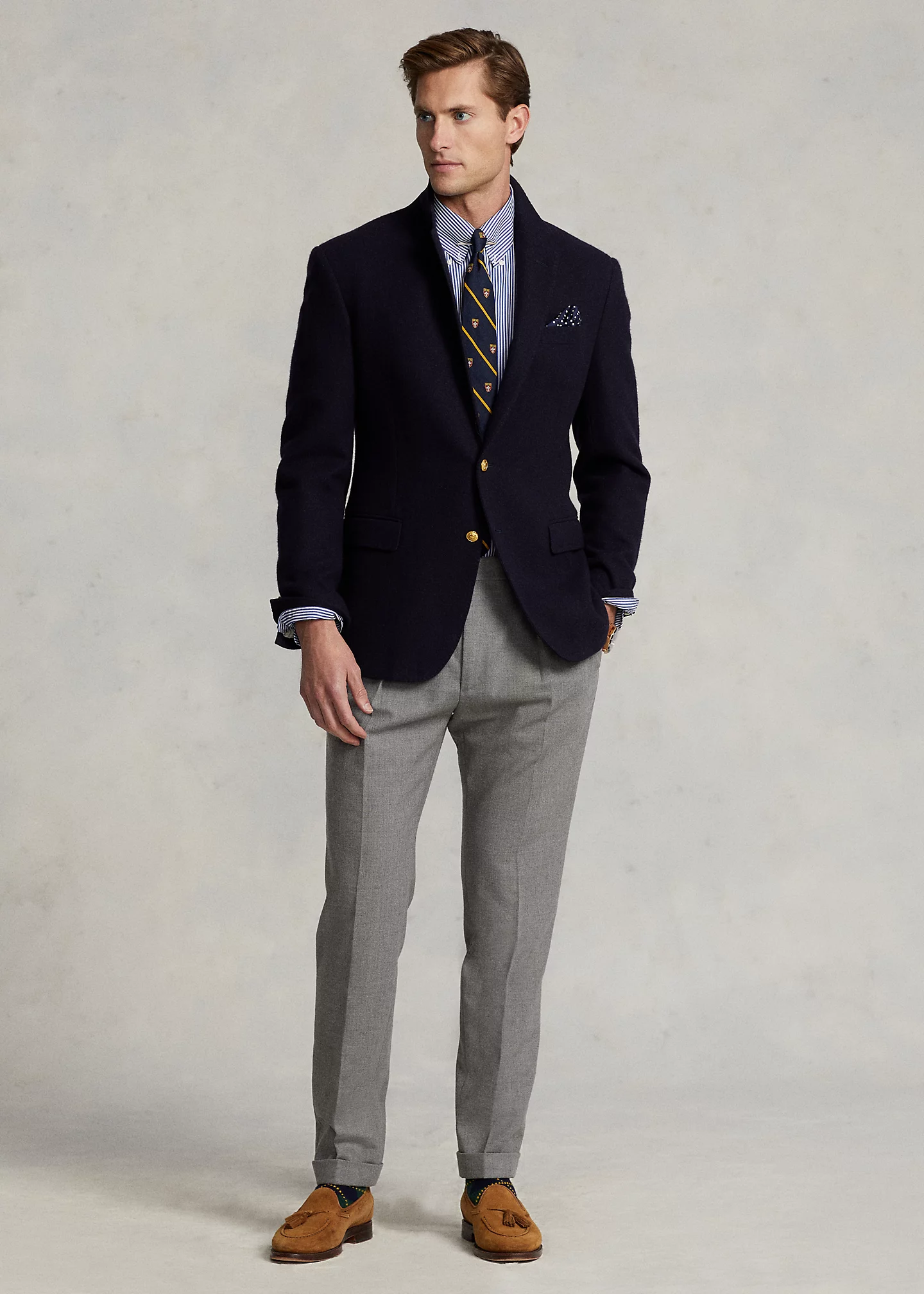 Classic Fit Striped Poplin Shirt