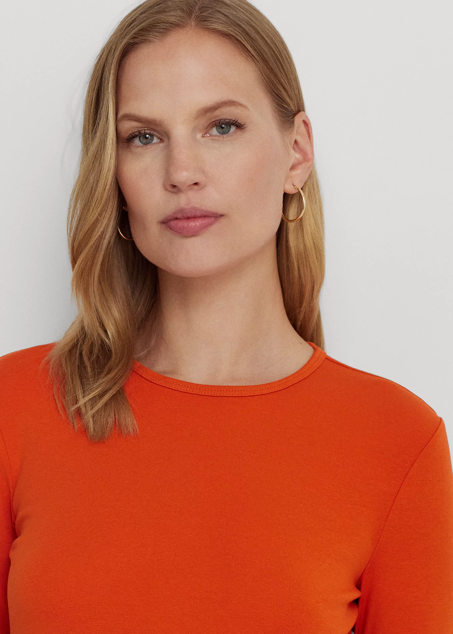 Cotton-Blend Long-Sleeve Top