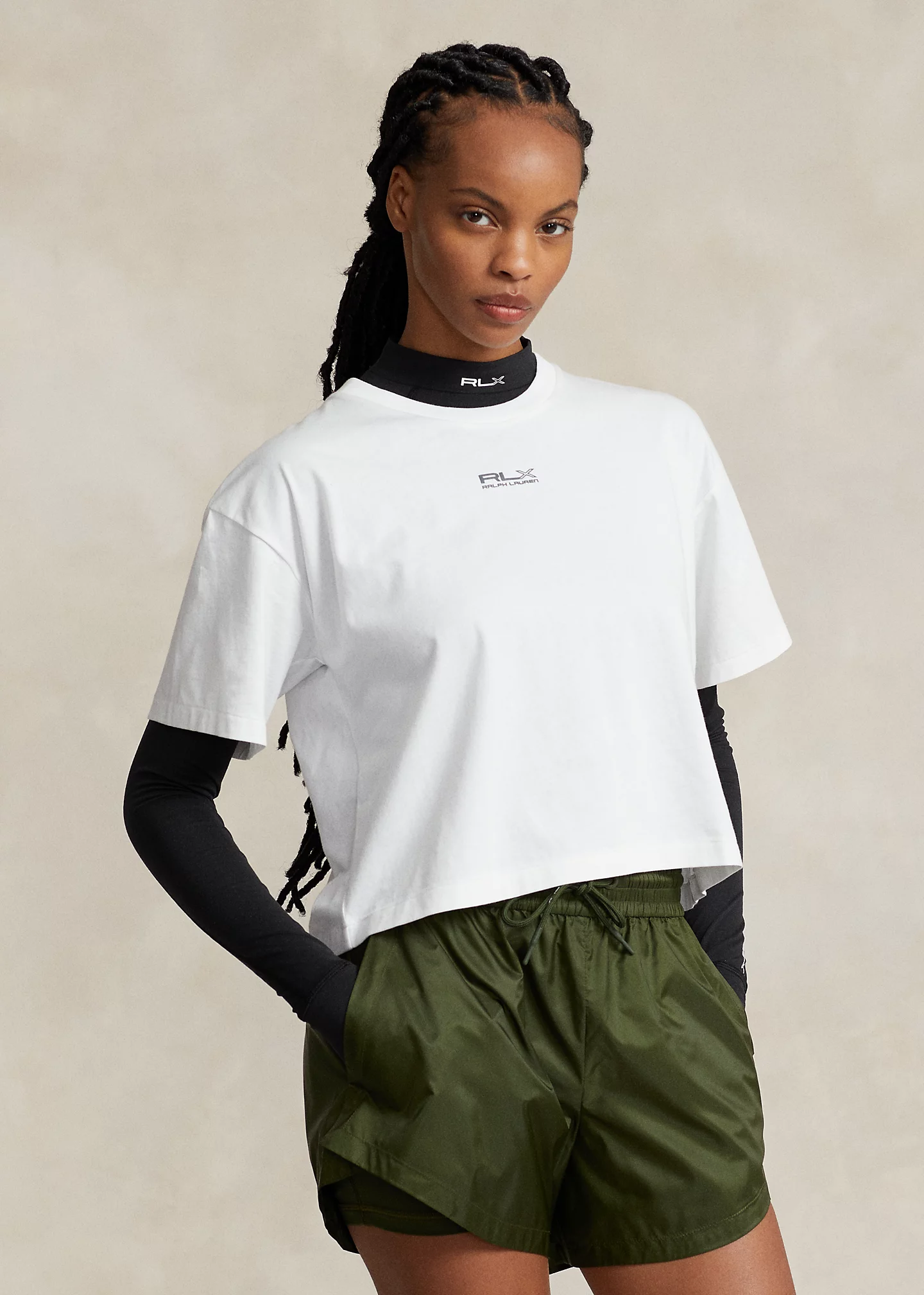 Cropped Cotton Jersey Tee