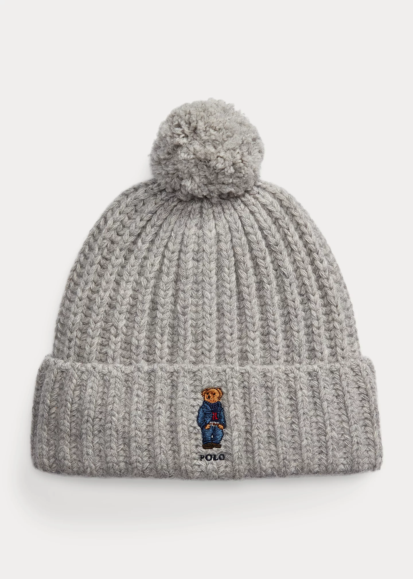 Polo Bear Wool-Blend Pom-Pom Beanie