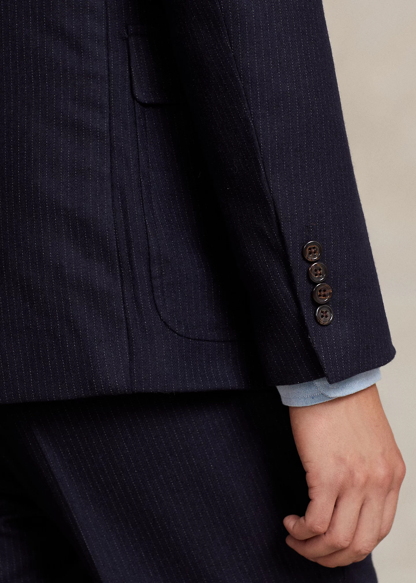 Polo Tailored Pinstripe Wool Twill Suit