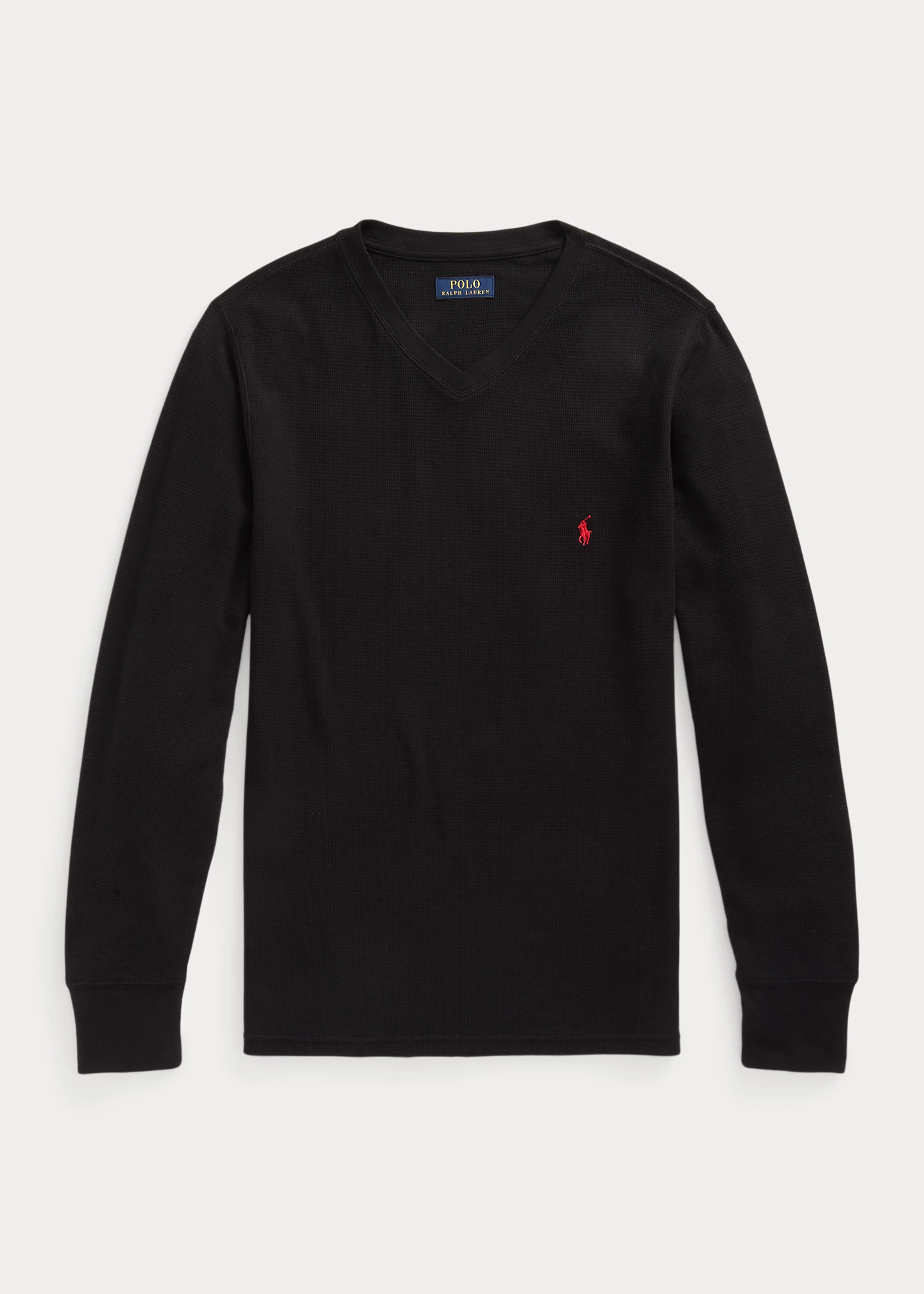 Waffle-Knit V-Neck Sleep Shirt