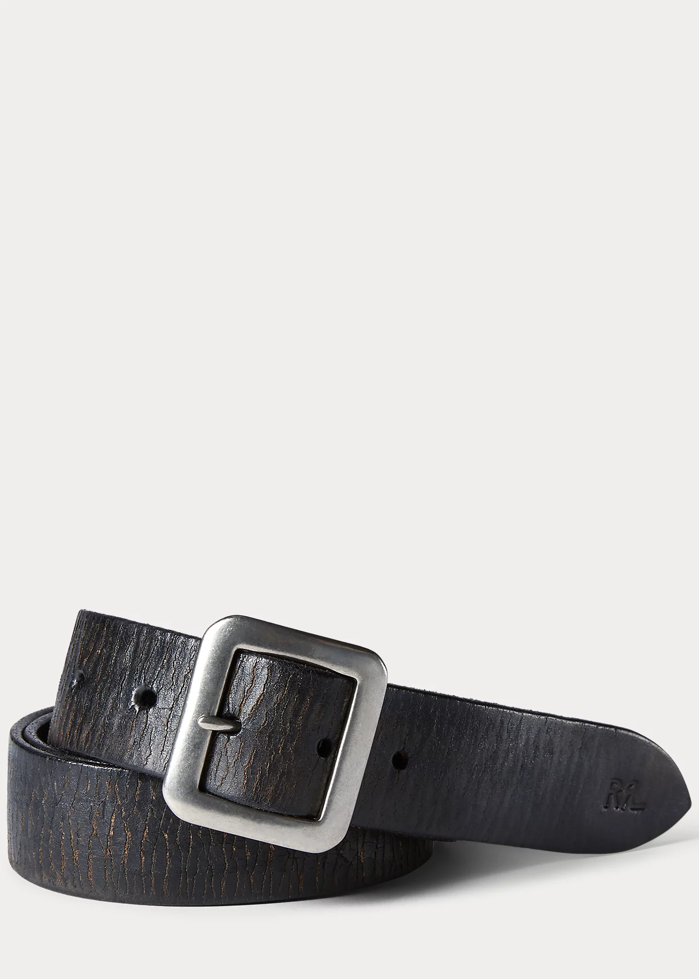 Hand-Burnished Leather Belt