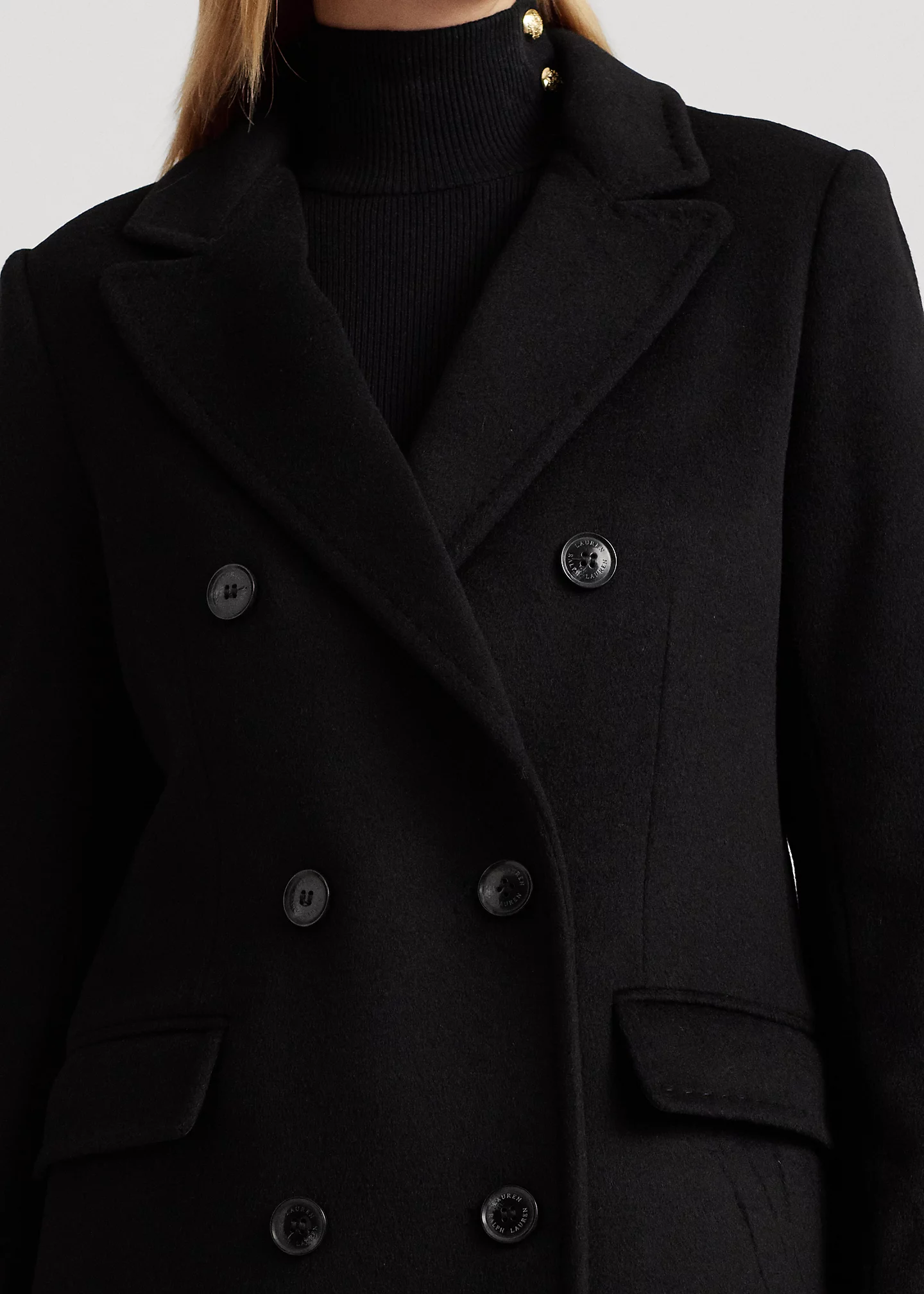 Double-Breasted Wool-Blend Coat