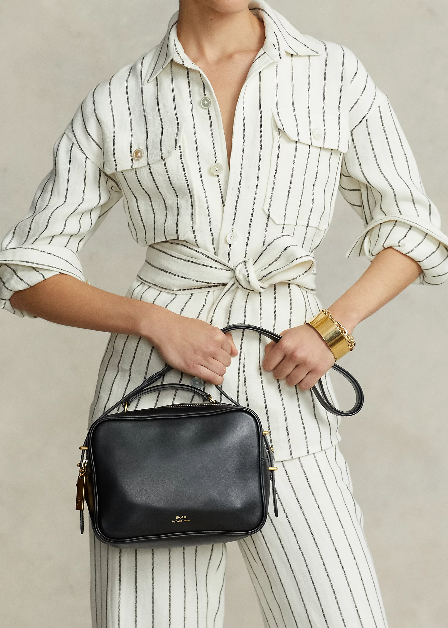 Polo ID Calfskin Crossbody Camera Bag