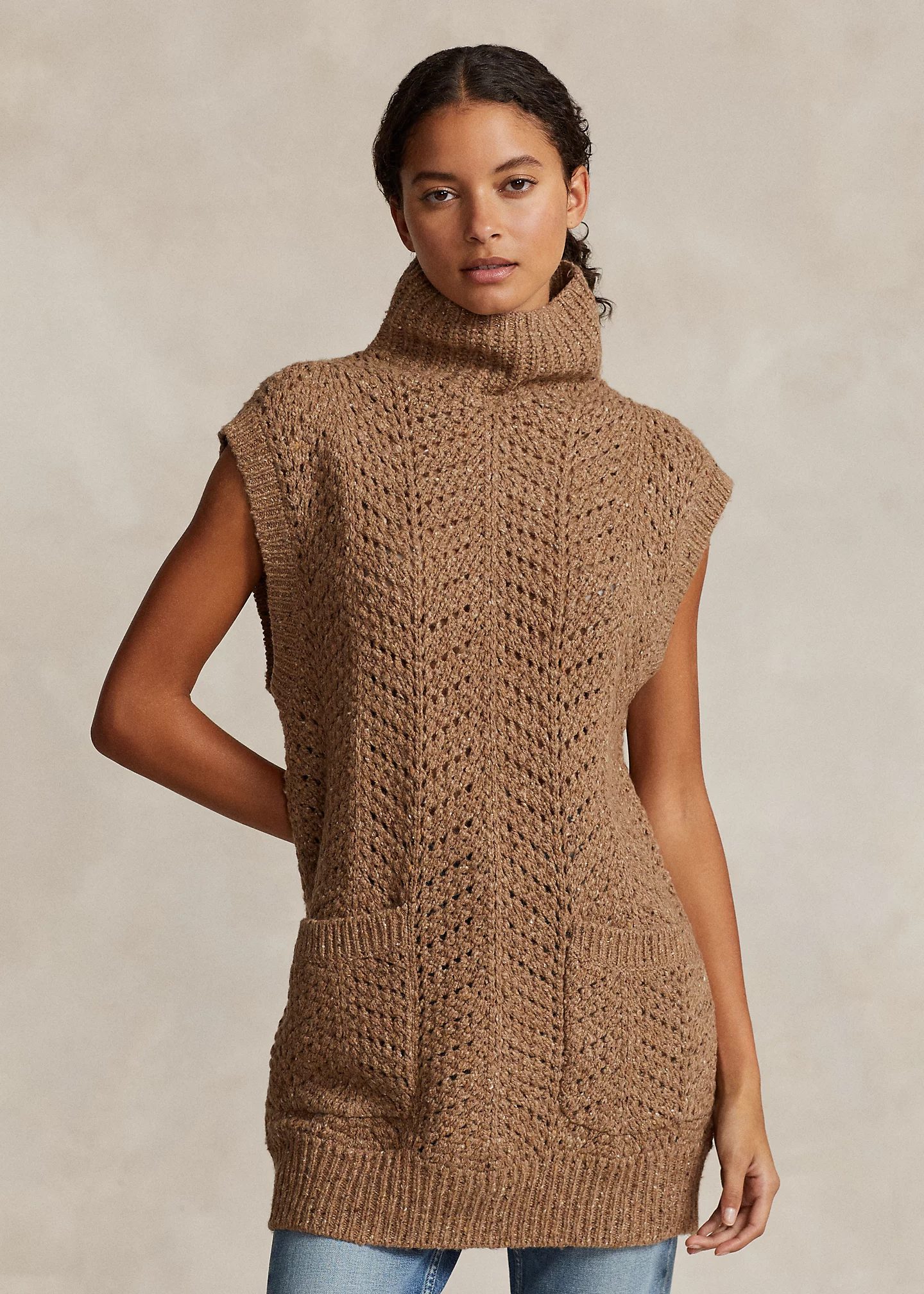 Donegal Wool-Blend Funnelneck Sweater