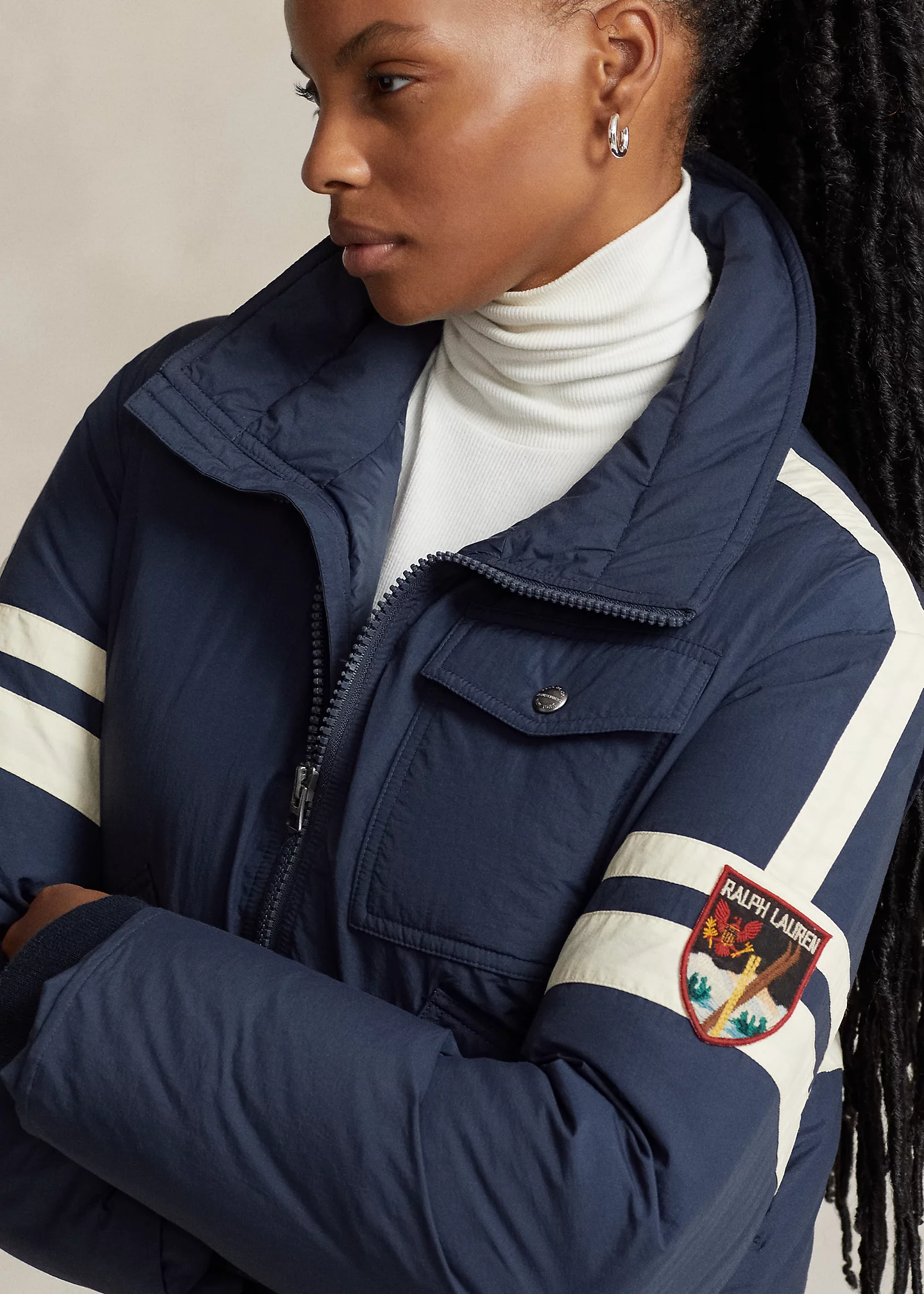 Water-Repellent Down Flight Jacket