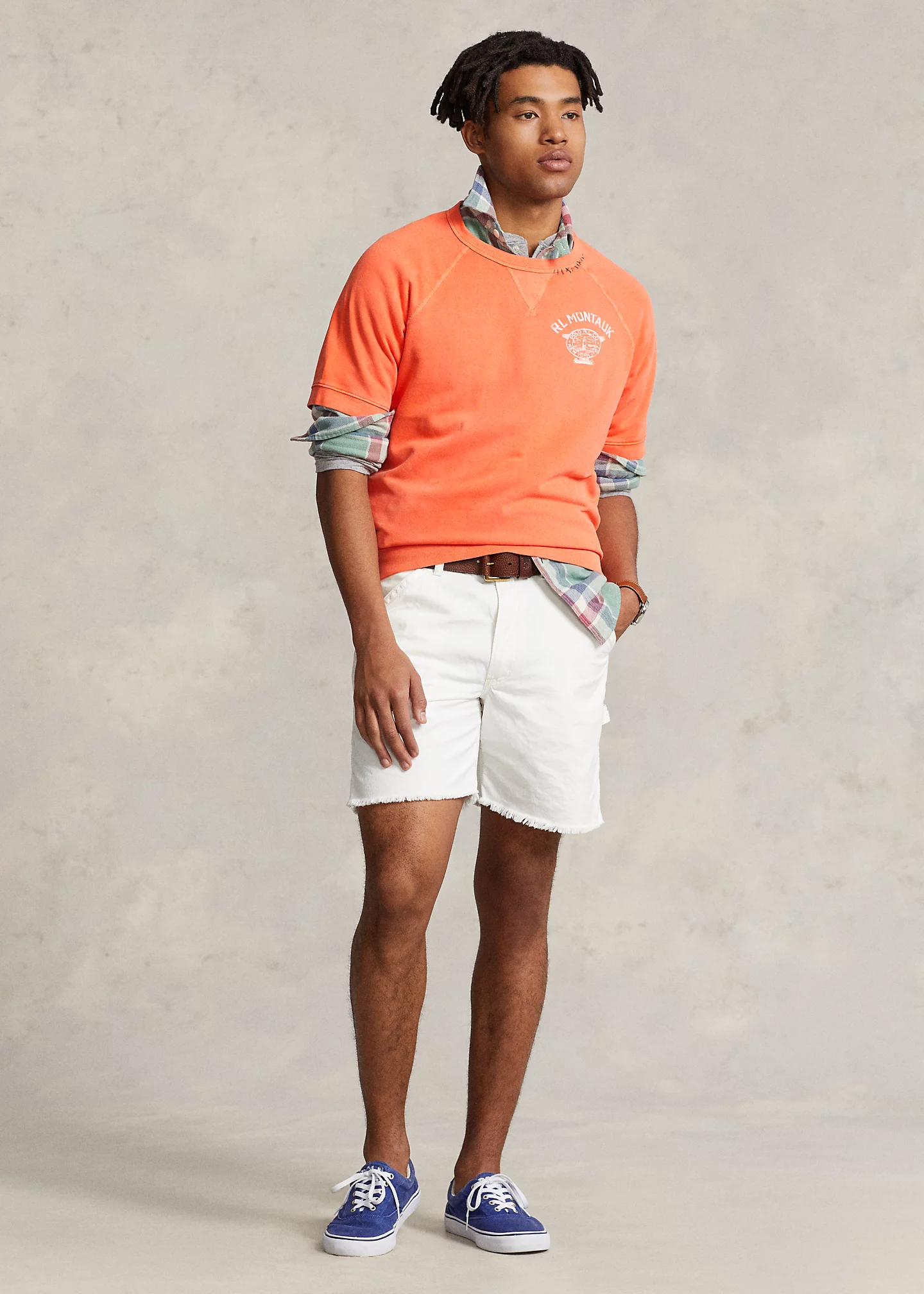 Graphic Fleece Short-Sleeve Sweatshirt