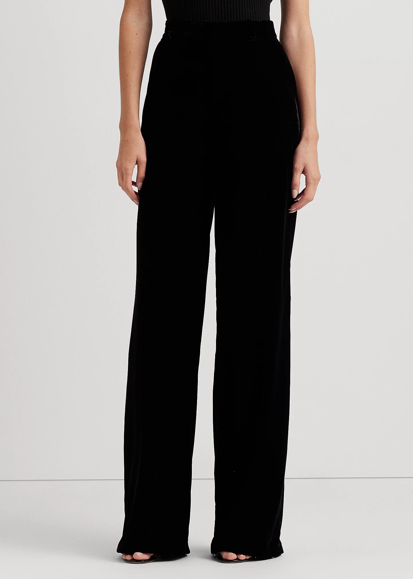 Velvet Wide-Leg Pant