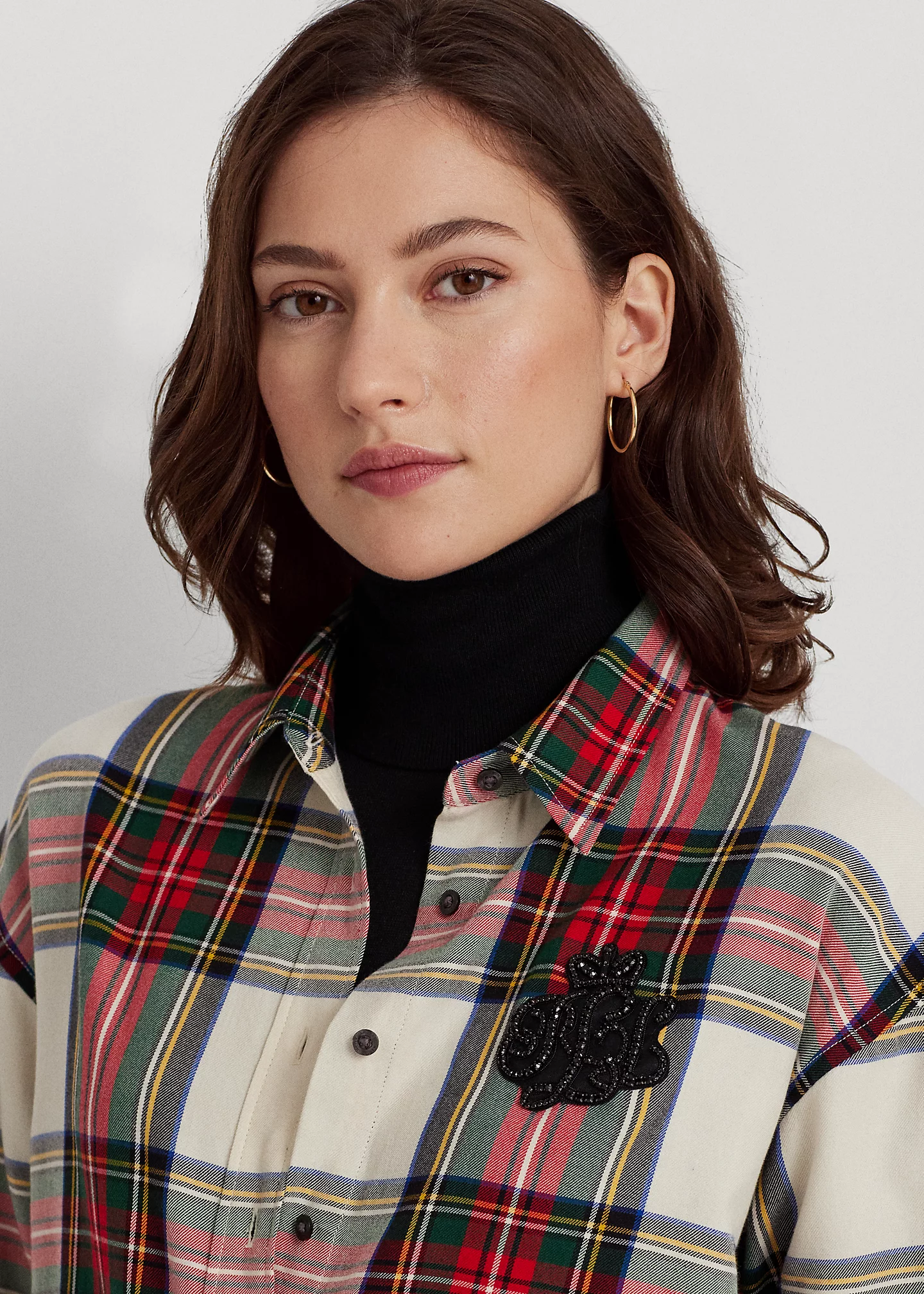 Bullion Checked Plaid Twill Shirt