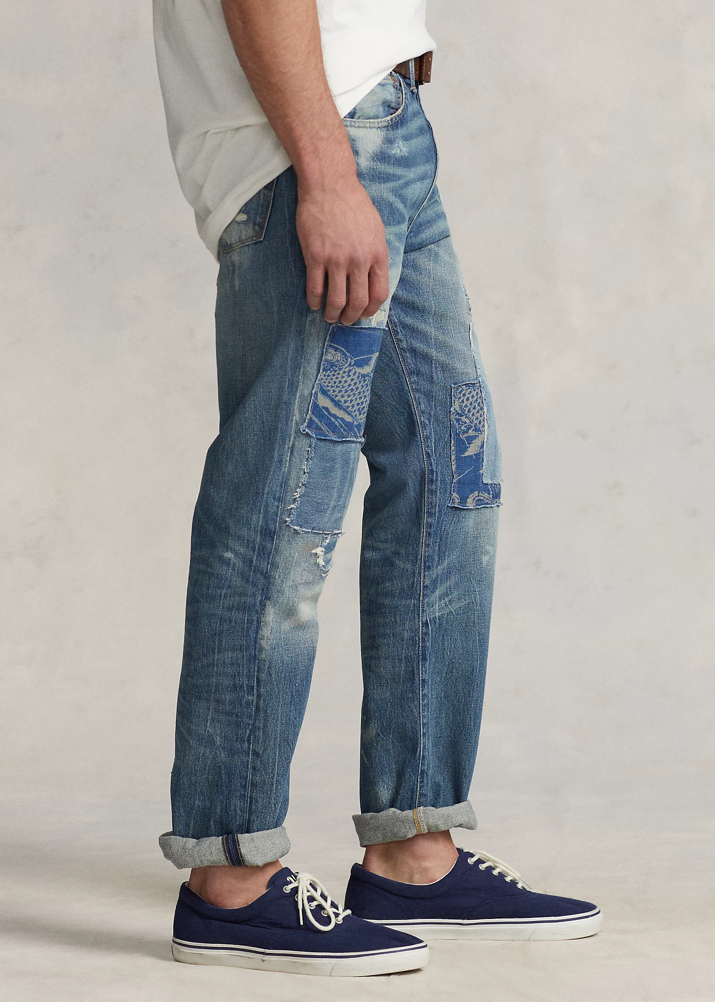 Varick Slim Straight Distressed Jean