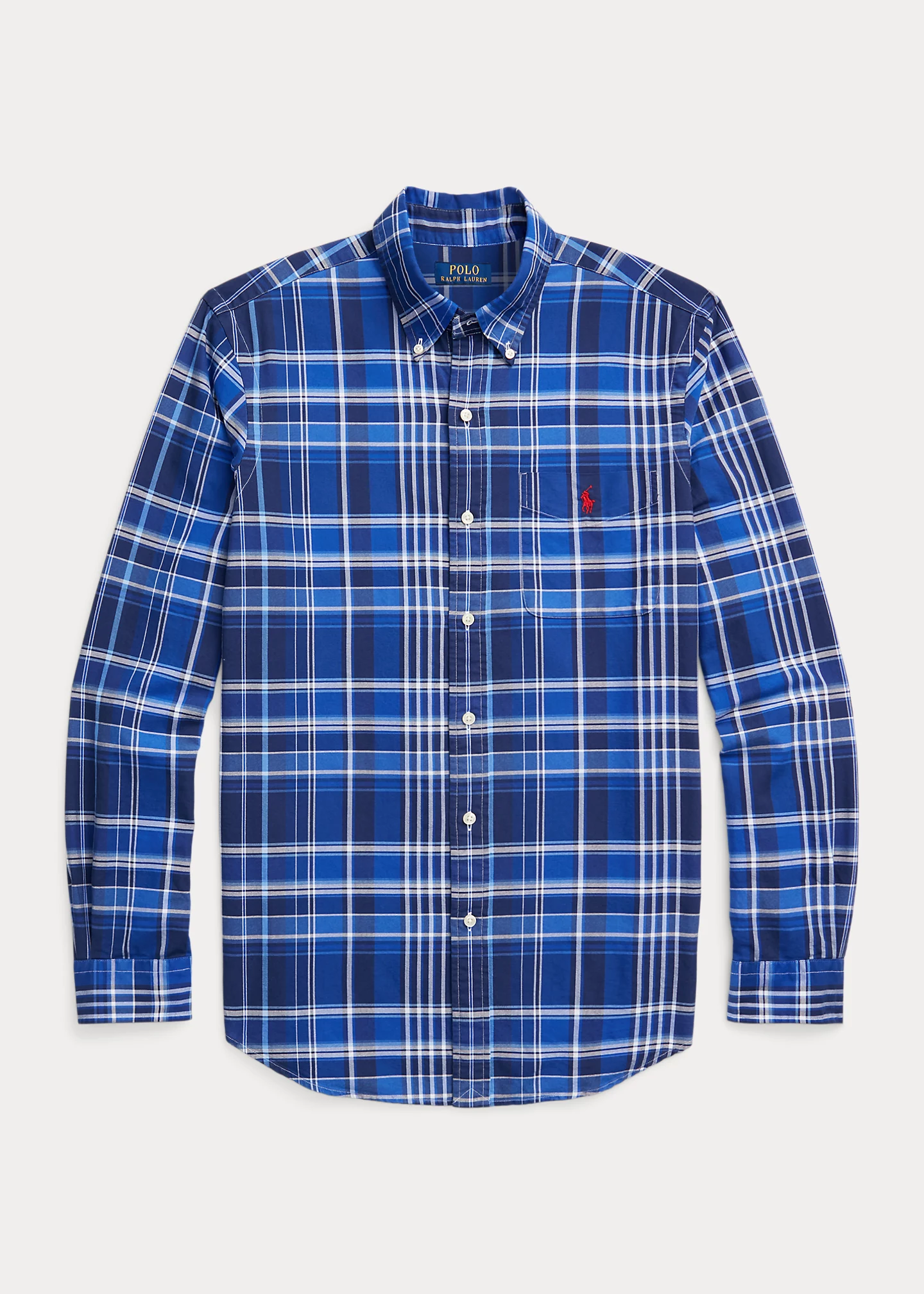 Classic Fit Plaid Oxford Shirt
