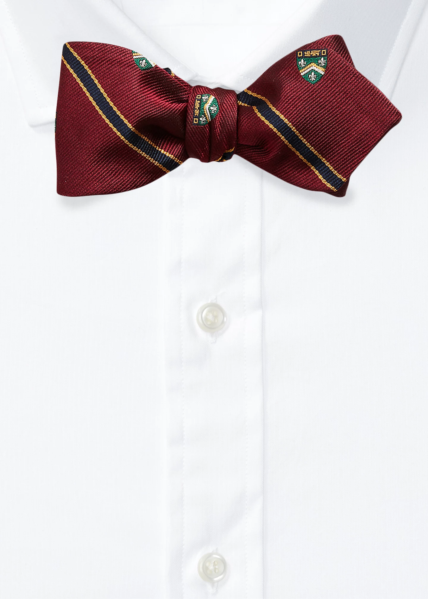 Striped Silk Club Bow Tie