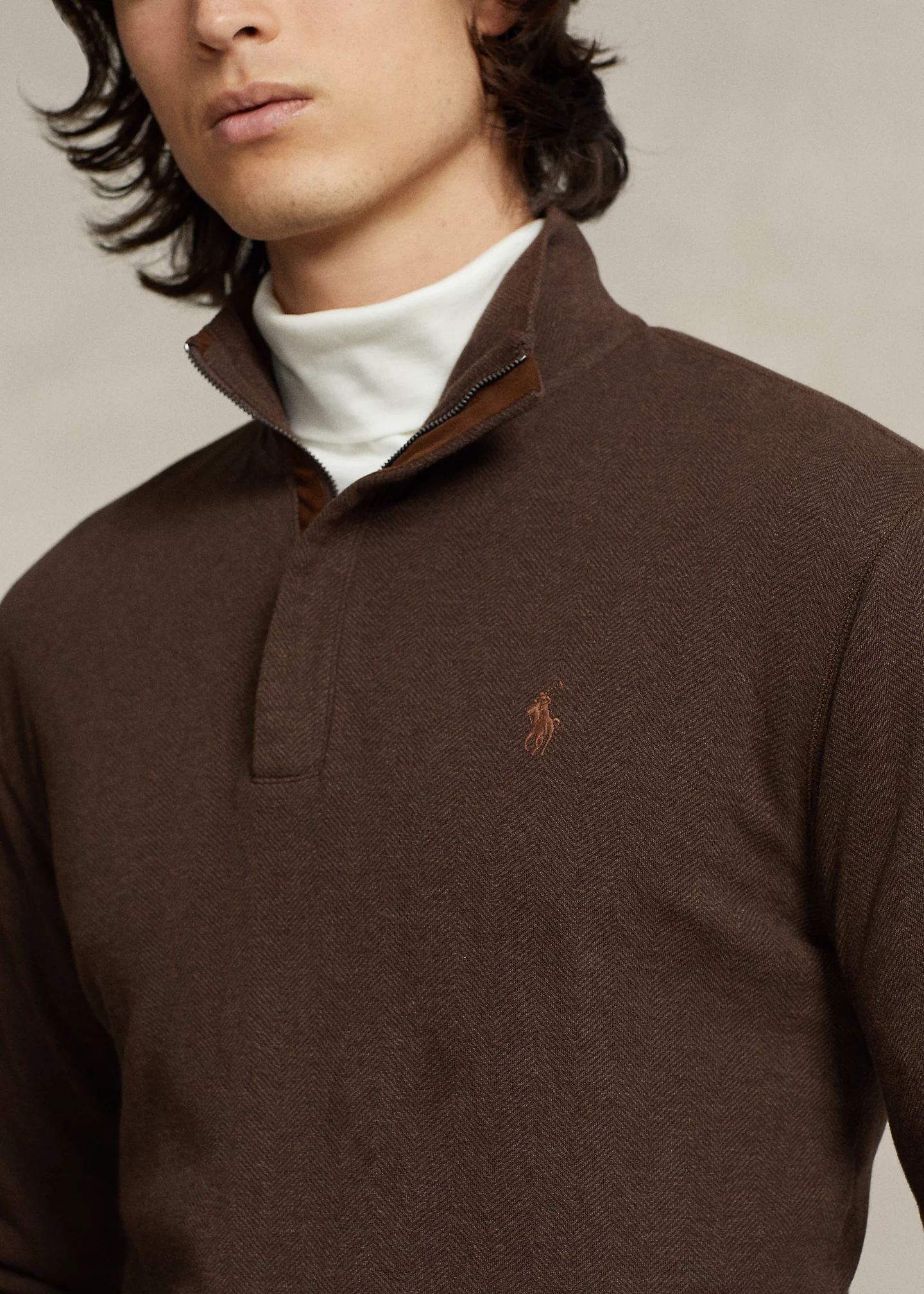 Luxury Jersey Quarter-Zip Pullover