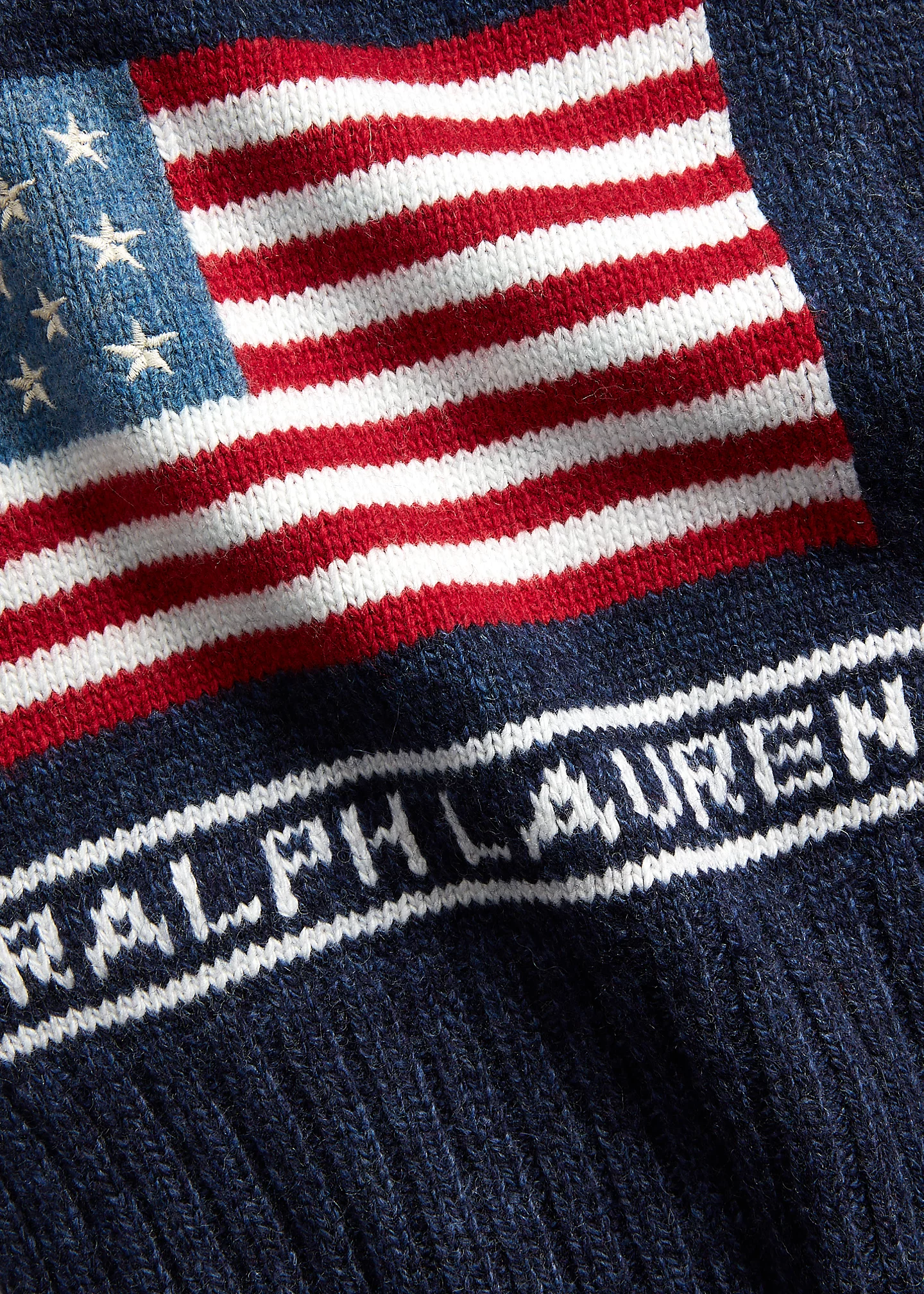 Intarsia-Knit Flag Scarf