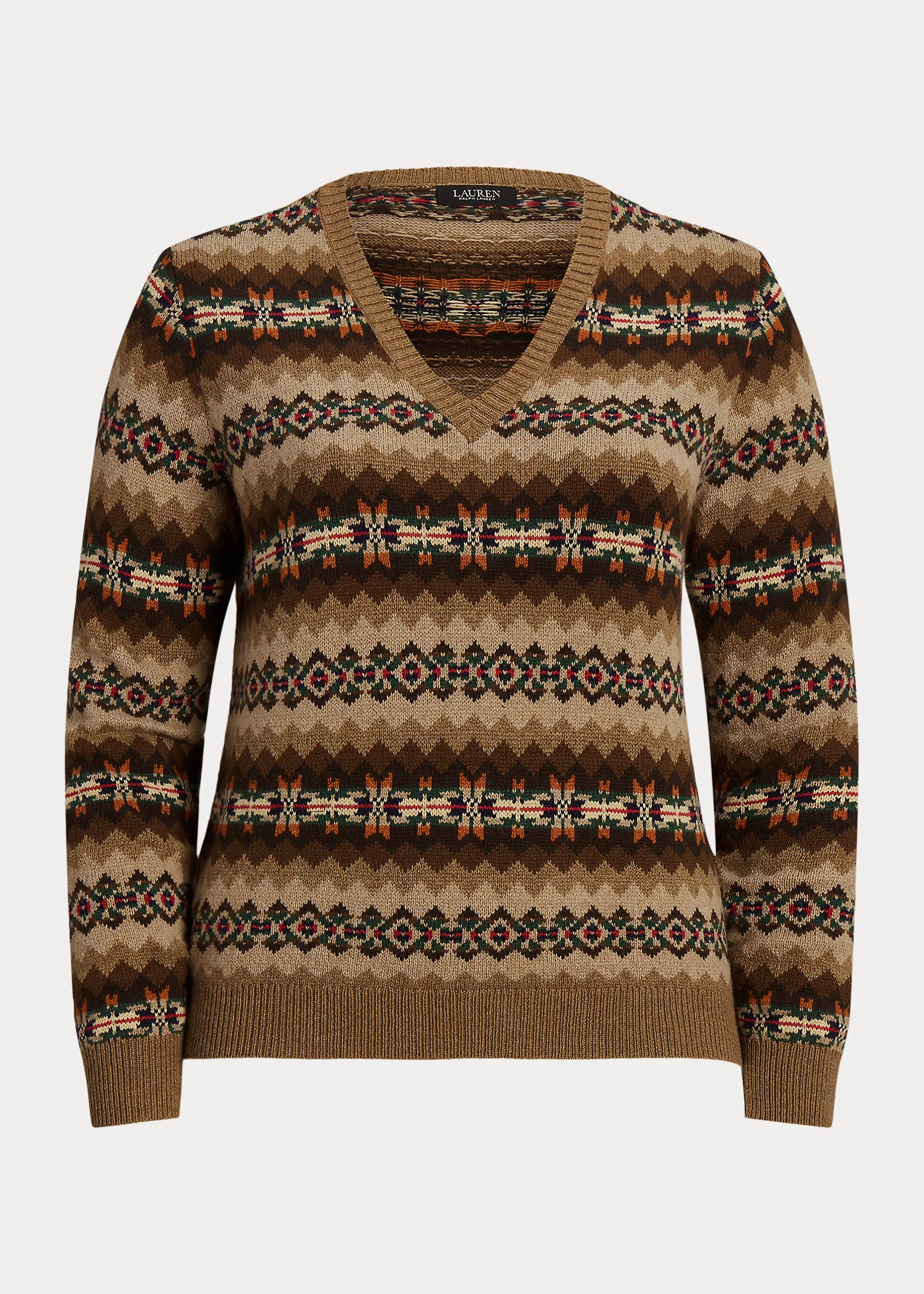 Fair Isle Wool-Blend V-Neck Sweater