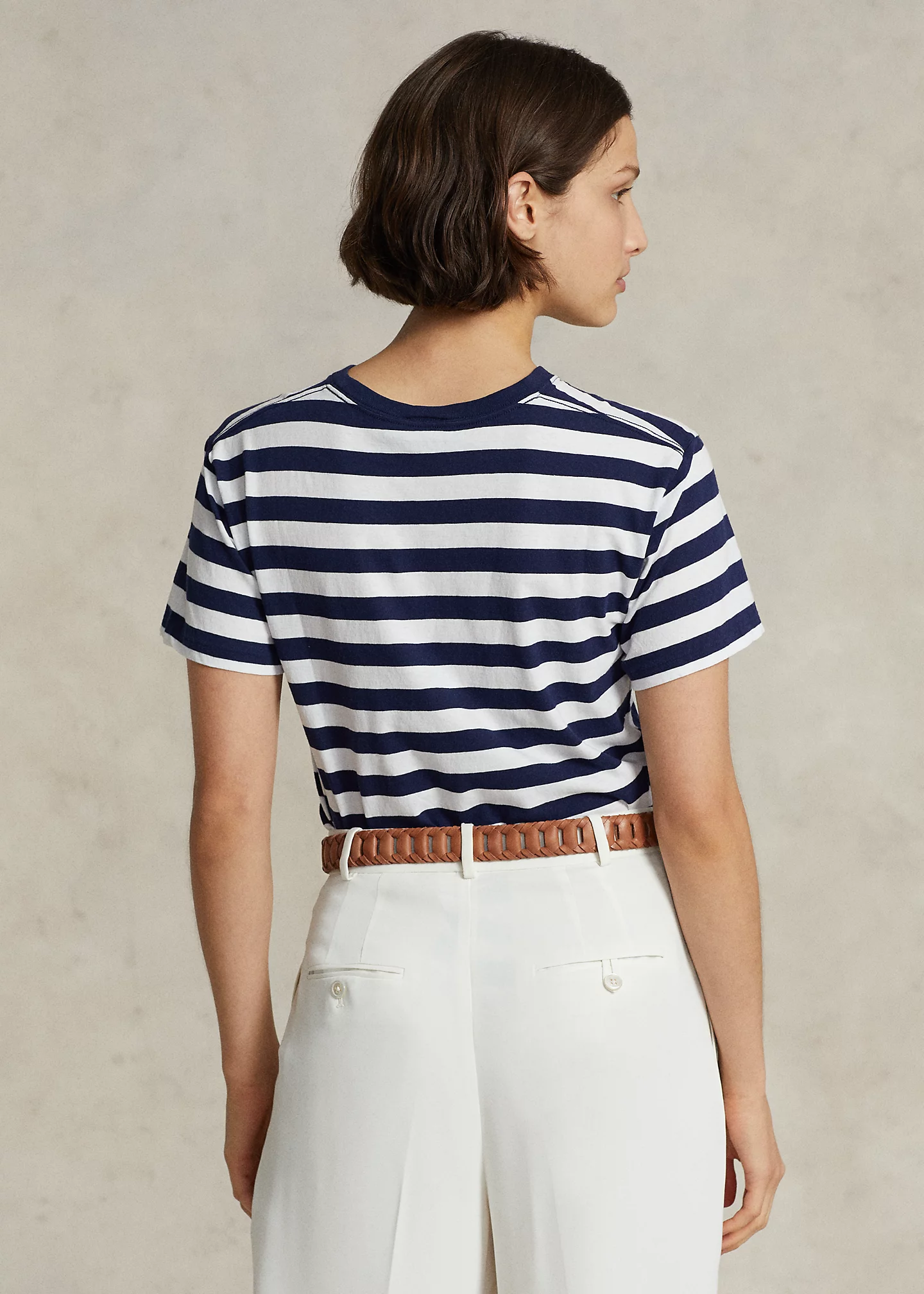 Striped Cotton Jersey Crewneck Tee