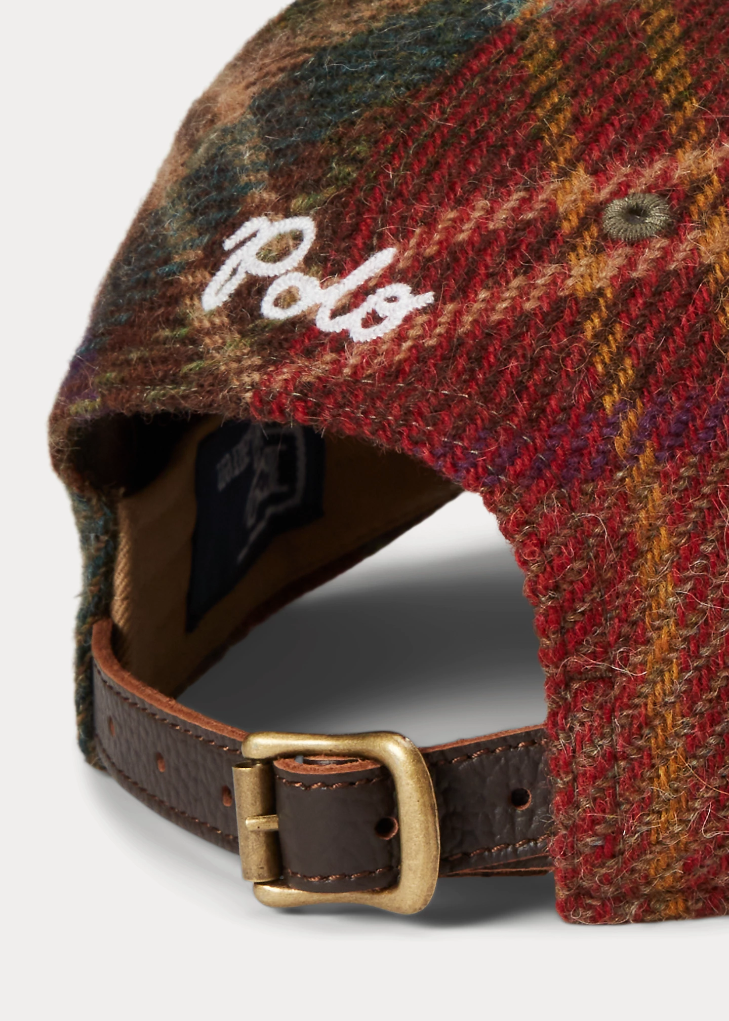 Plaid Wool Tweed Ball Cap