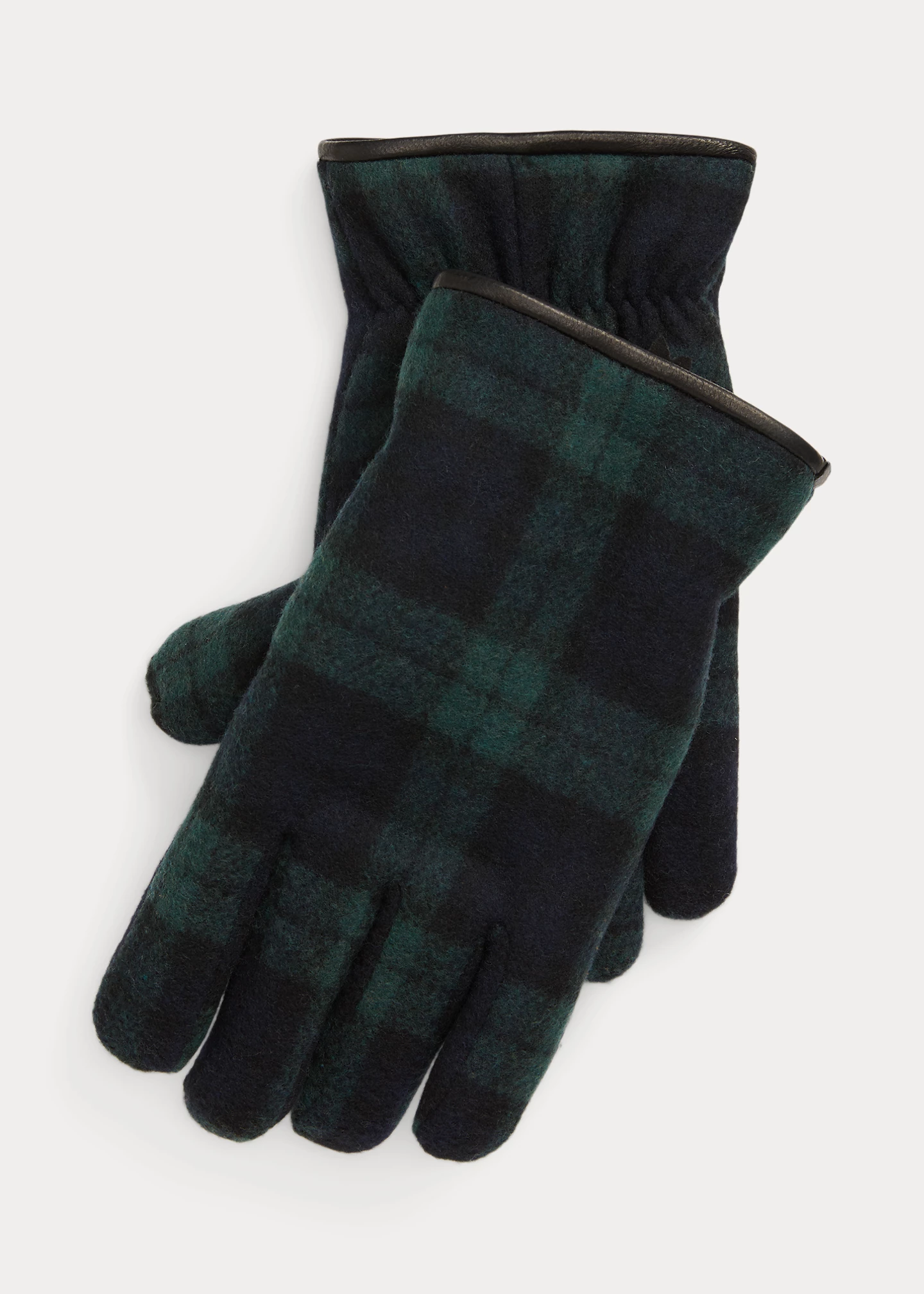 Plaid Wool Melton Insulated Gloves