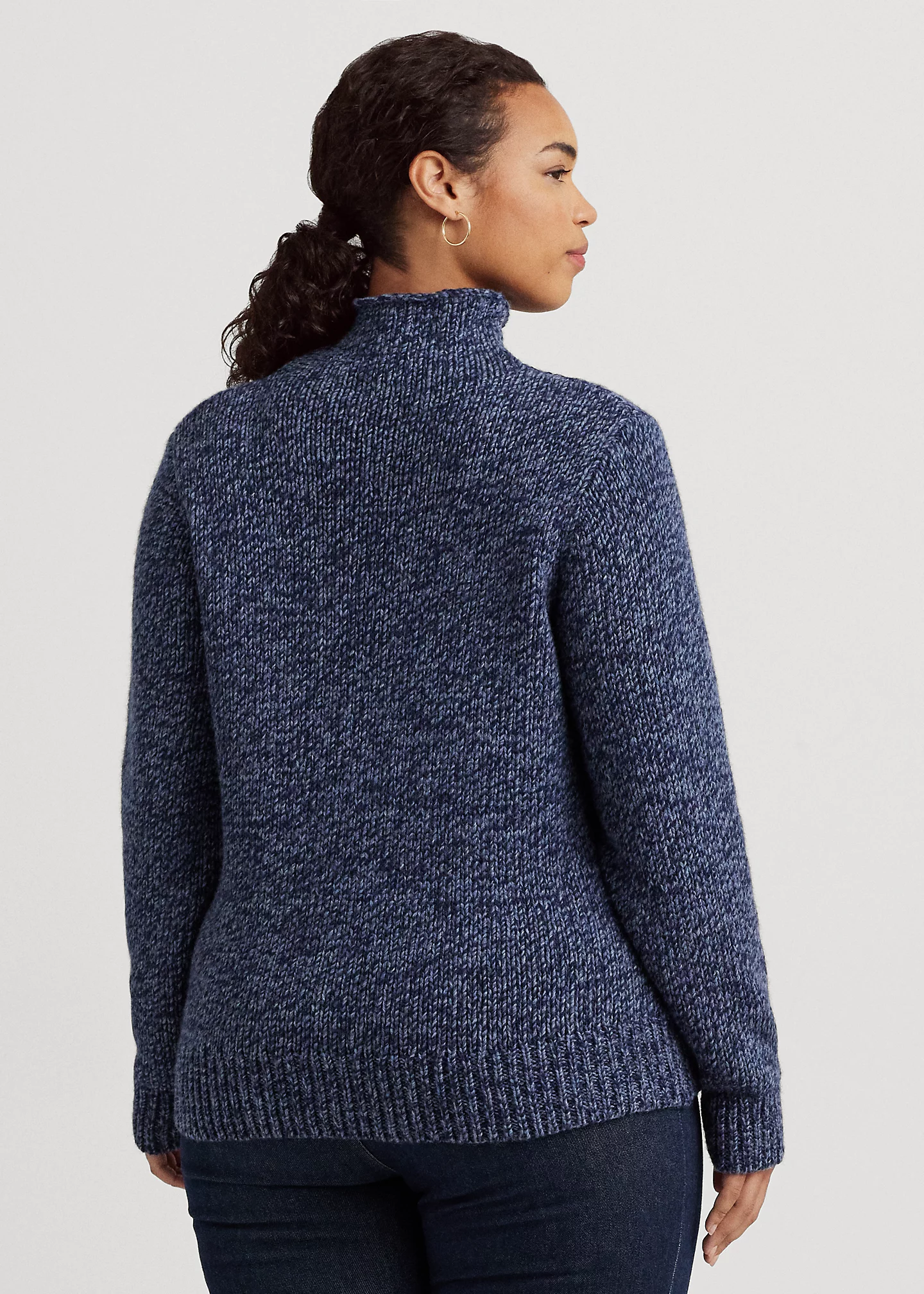 Wool-Blend Funnelneck Sweater