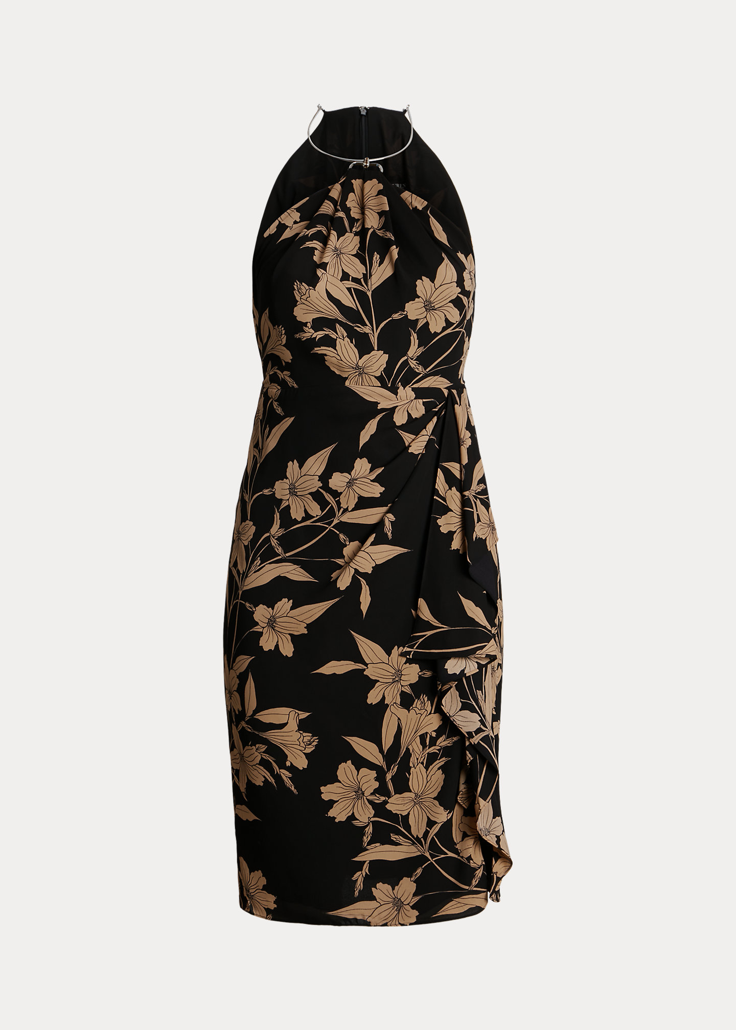 Floral Georgette Halter Dress