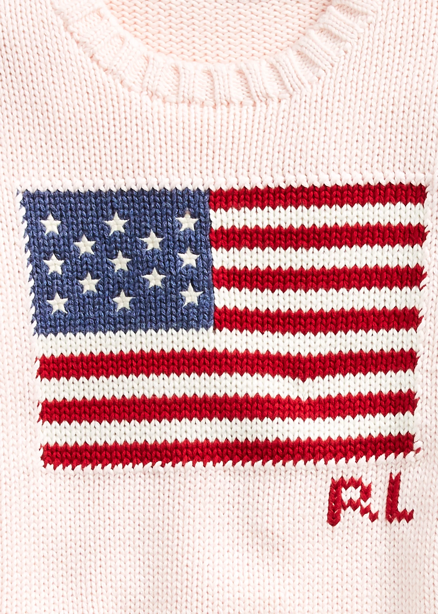 Pink Pony Flag Cotton Sweater
