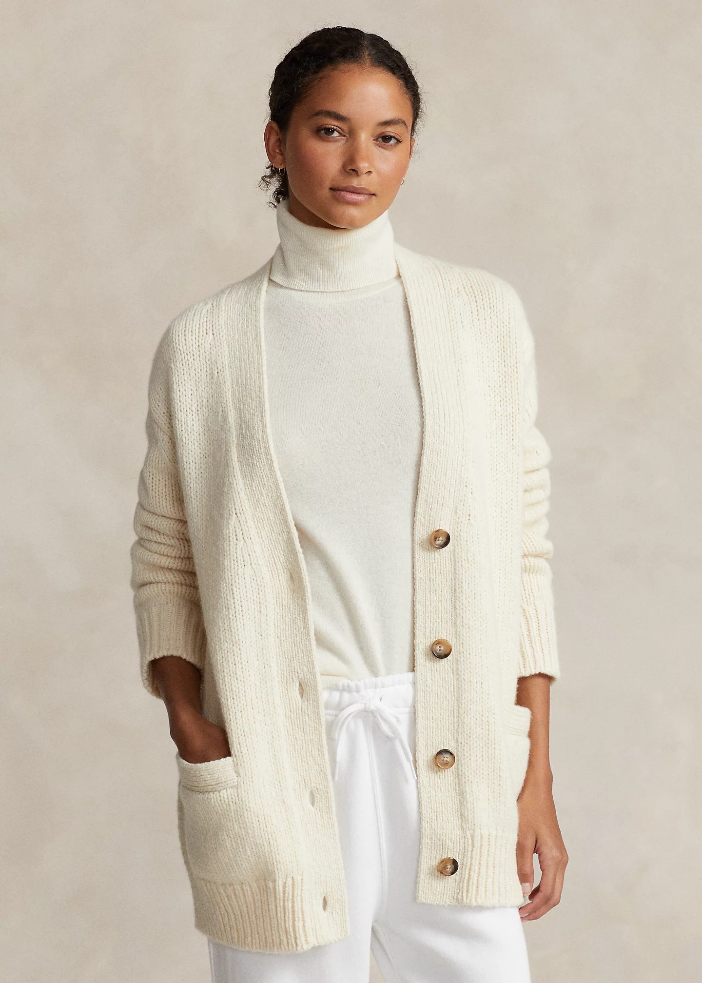 Donegal Wool V-Neck Cardigan