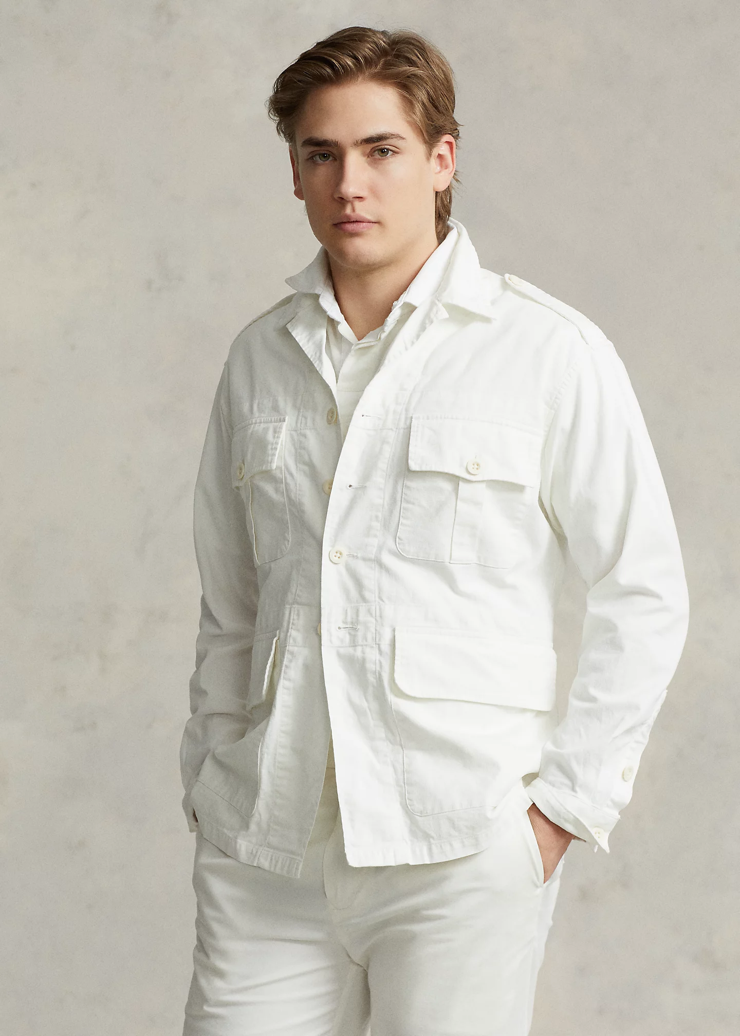 Classic Fit Textured Utility Shirt