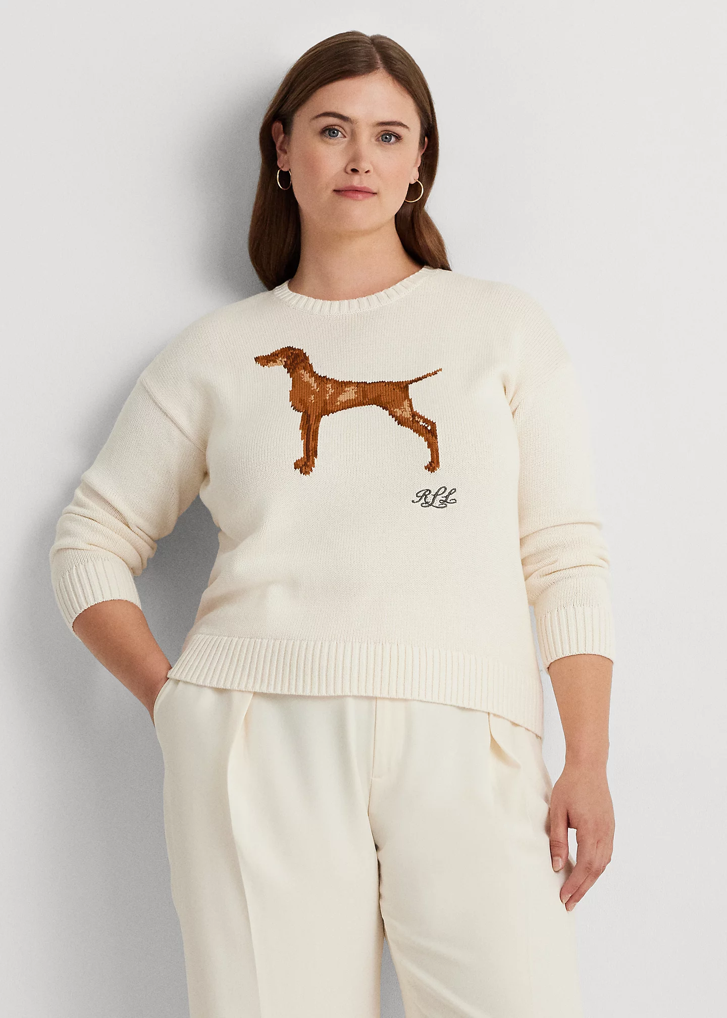 Intarsia-Knit Cotton-Blend Sweater