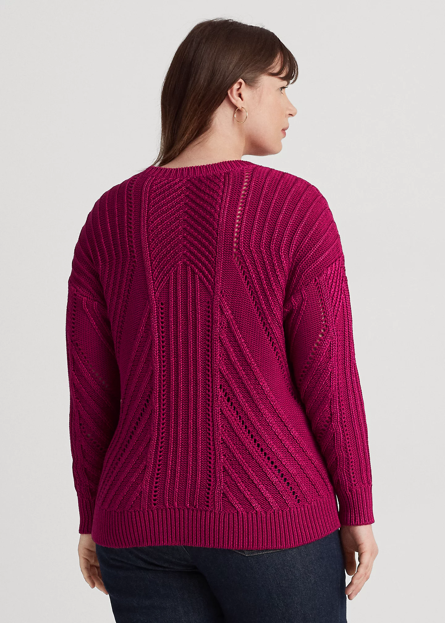 Pointelle-Knit Cotton-Blend Sweater