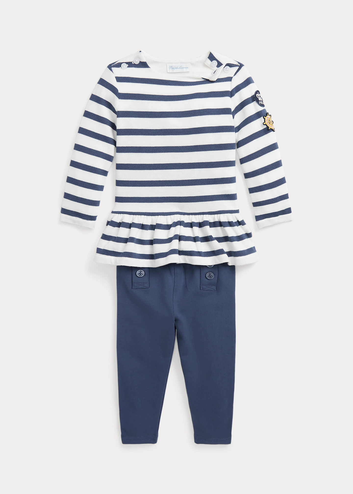 Striped Jersey Tee & Legging Set