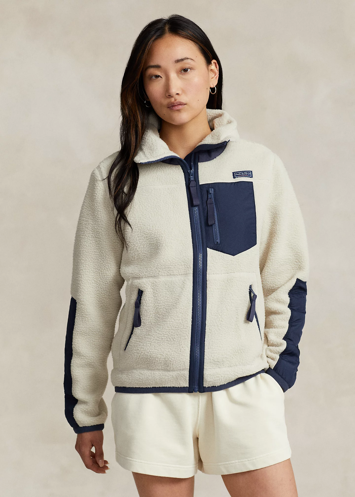Ripstop-Trim Fleece Zip Jacket