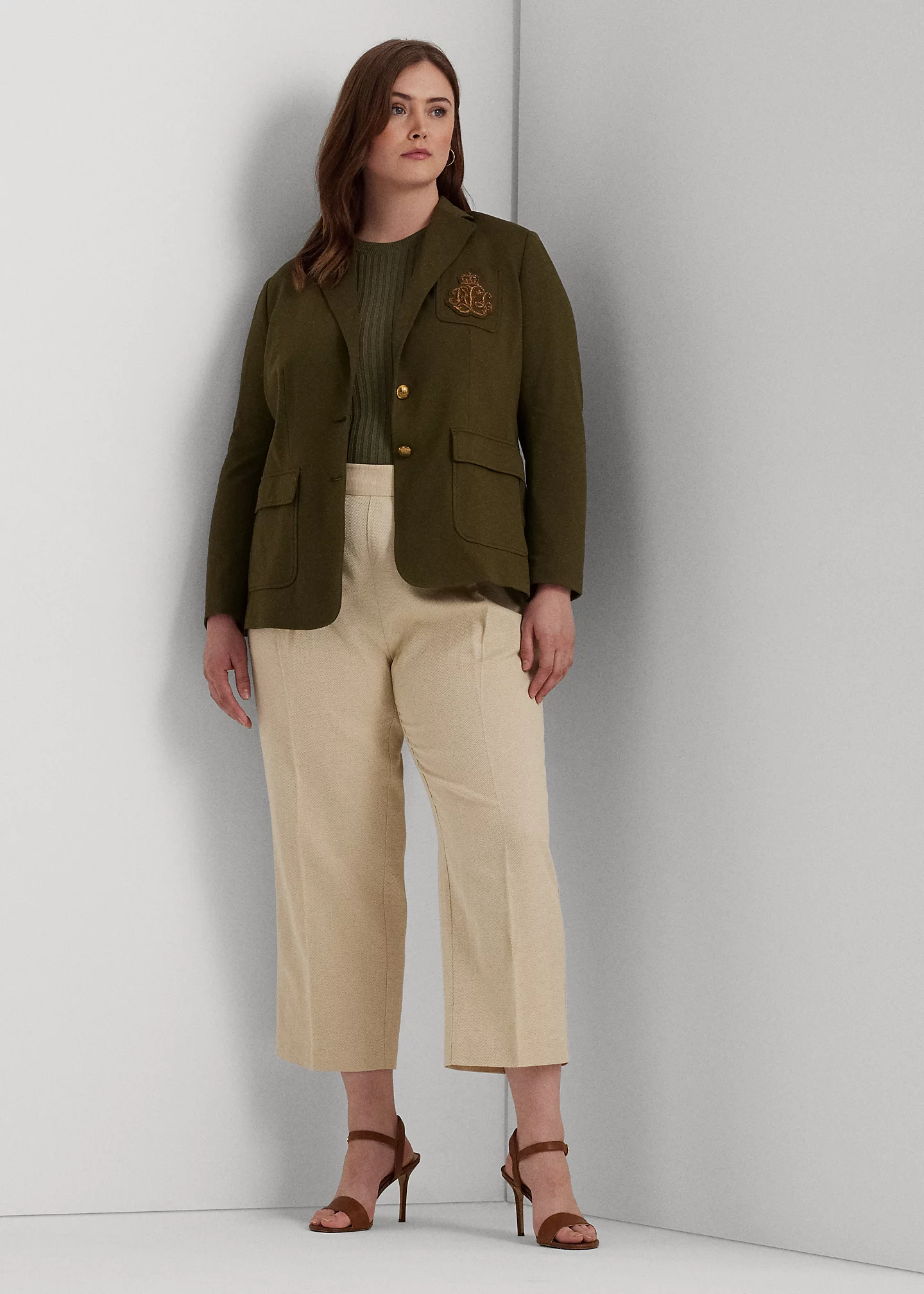 Pleated Ottoman Wide-Leg Pant