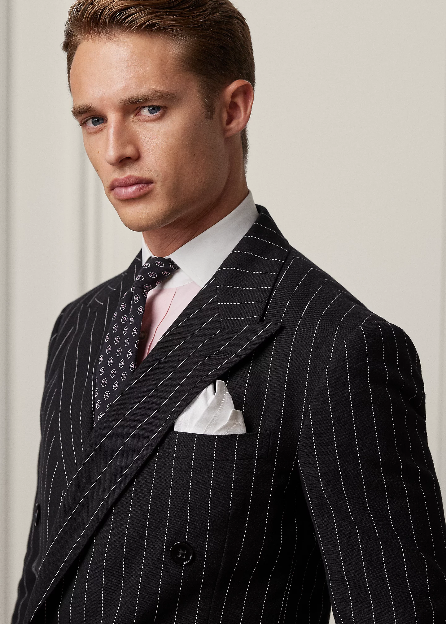Kent Hand-Tailored Striped Suit Jacket