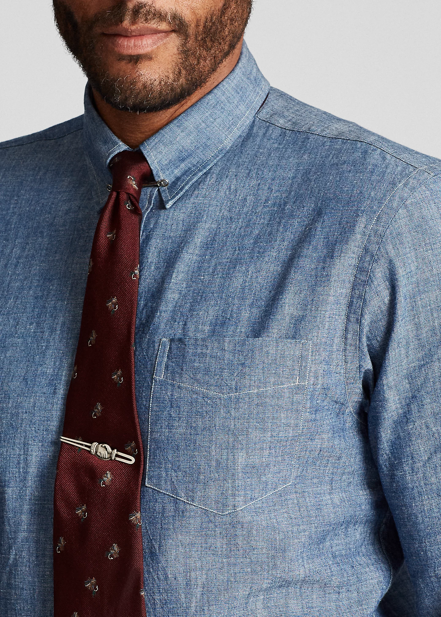 Slim Fit Chambray Shirt