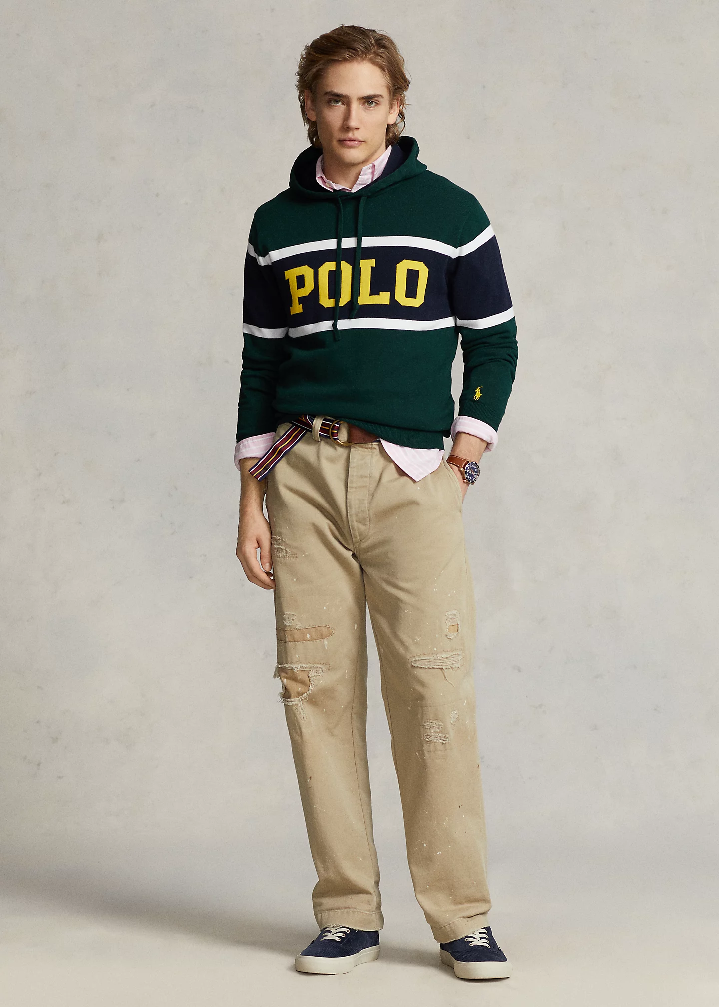 Logo Cotton Hooded Sweater